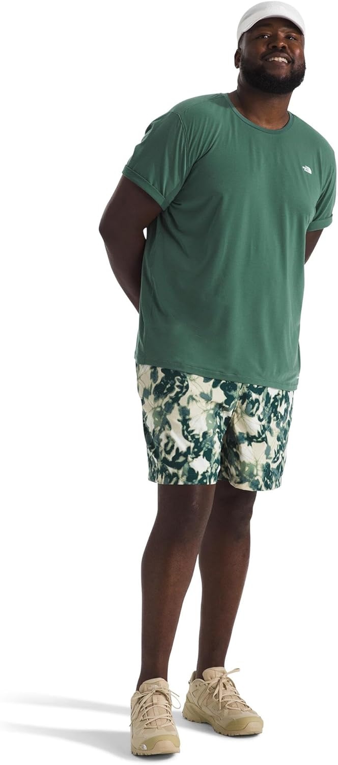 image:imageTHE NORTH FACE Mens Adventure Tee Lightweight amp Stretchy Shirt With Setin Sleeves amp Heat Transfer LogoDuck Green