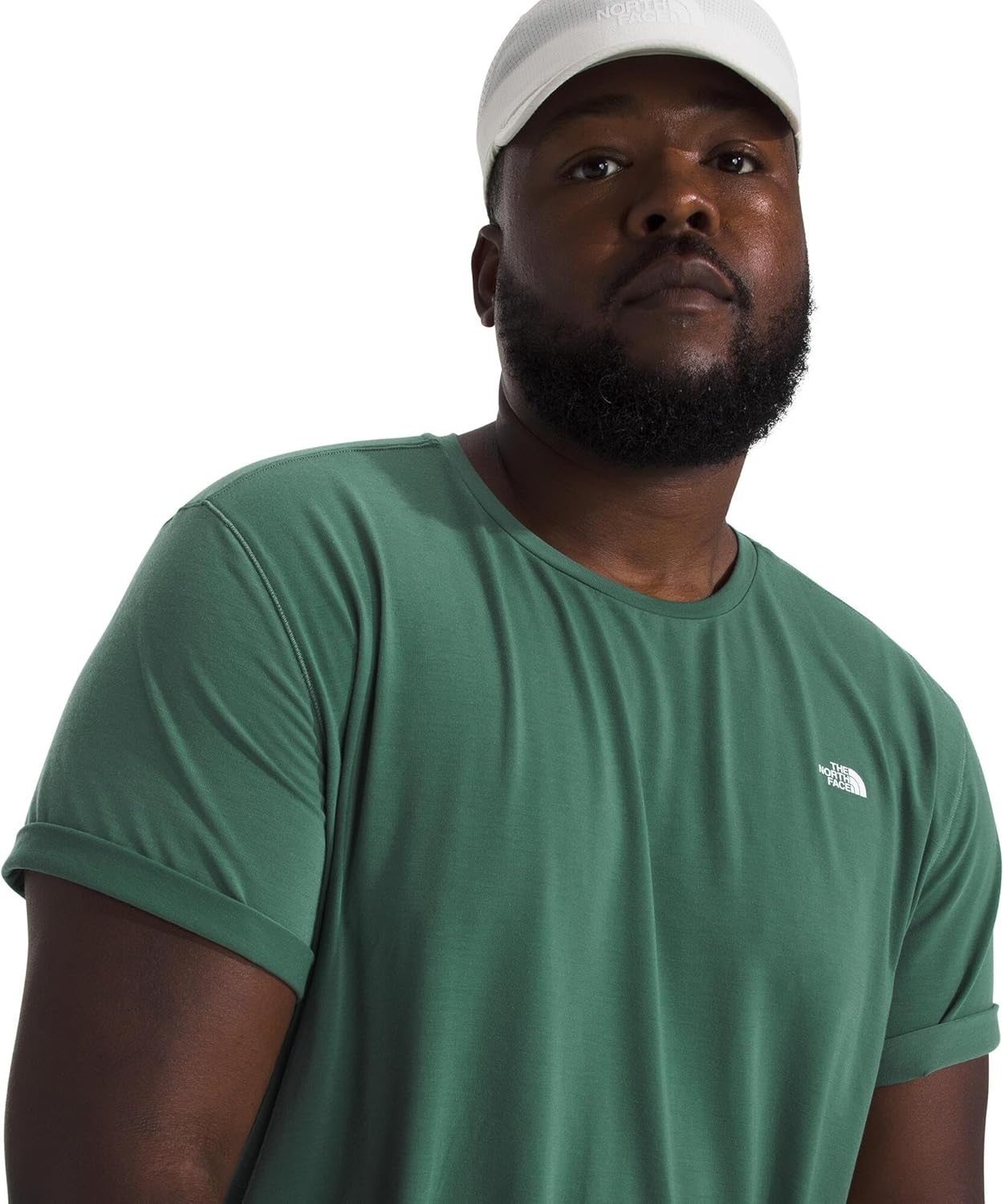 image:imageTHE NORTH FACE Mens Adventure Tee Lightweight amp Stretchy Shirt With Setin Sleeves amp Heat Transfer LogoDuck Green