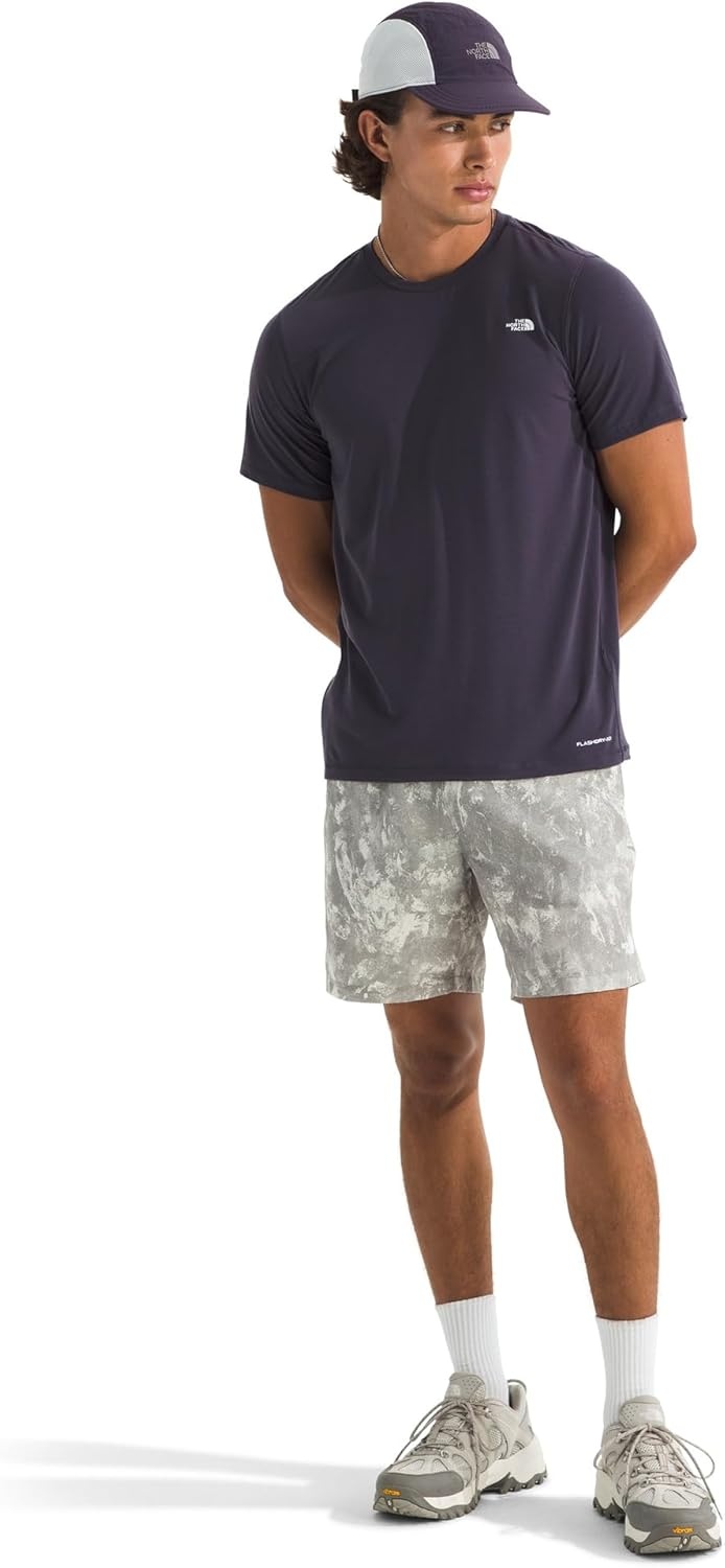 image:imageTHE NORTH FACE Mens Adventure Tee Lightweight amp Stretchy Shirt With Setin Sleeves amp Heat Transfer LogoEndless Dusk
