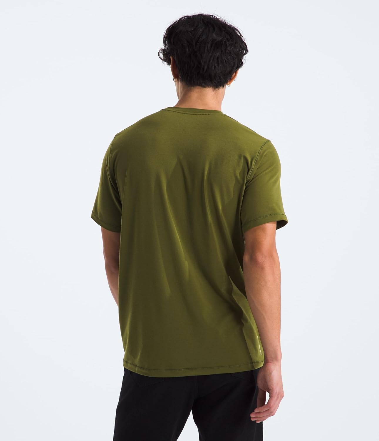 image:imageTHE NORTH FACE Mens Adventure Tee Lightweight amp Stretchy Shirt With Setin Sleeves amp Heat Transfer LogoForest Olive