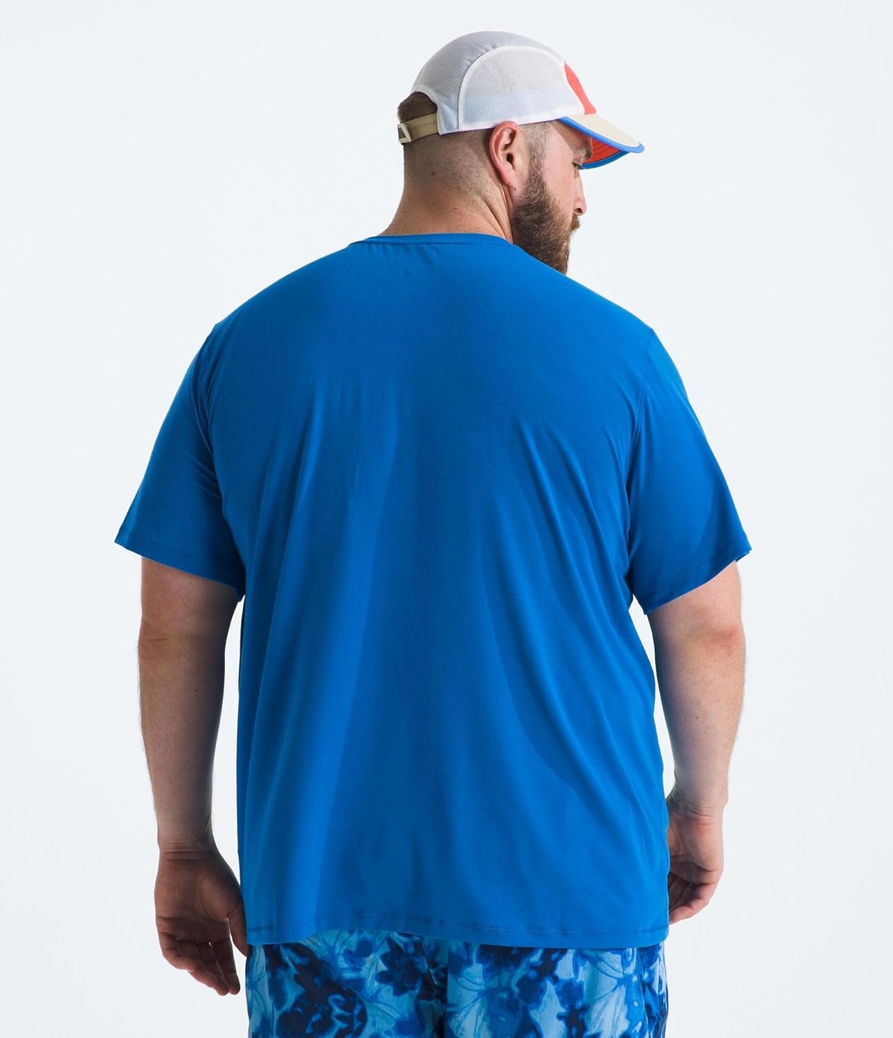 image:imageTHE NORTH FACE Mens Adventure Tee Lightweight amp Stretchy Shirt With Setin Sleeves amp Heat Transfer LogoHero Blue