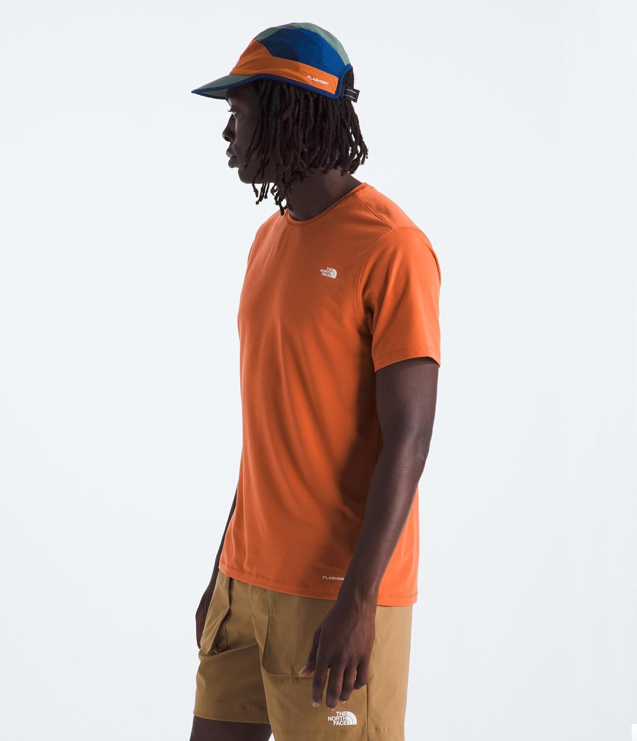 image:imageTHE NORTH FACE Mens Adventure Tee Lightweight amp Stretchy Shirt With Setin Sleeves amp Heat Transfer LogoIron Bronze