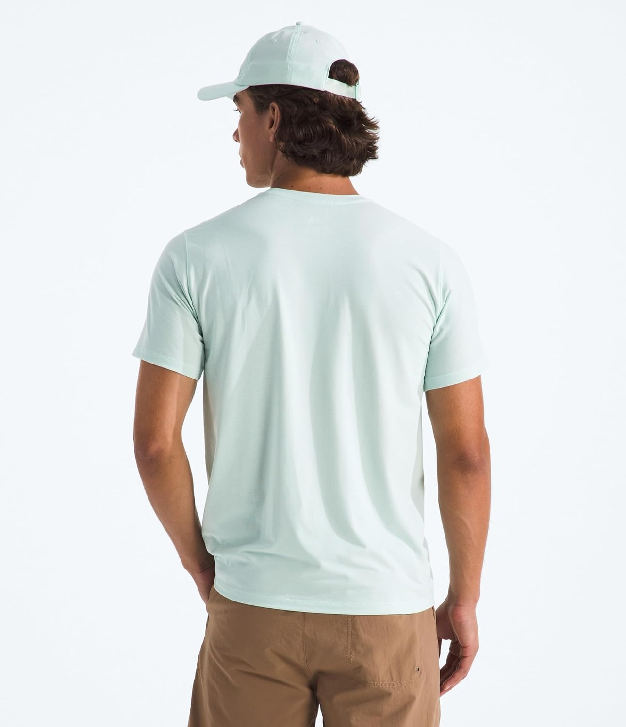 image:imageTHE NORTH FACE Mens Adventure Tee Lightweight amp Stretchy Shirt With Setin Sleeves amp Heat Transfer LogoOpal Frost