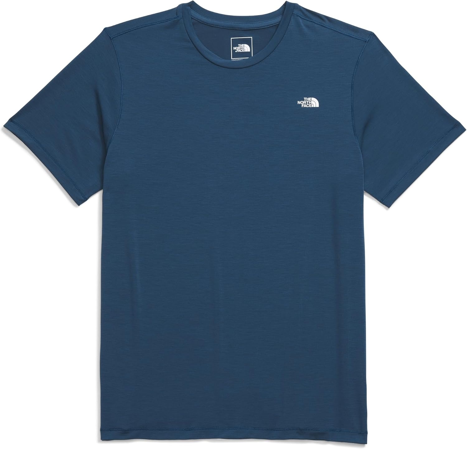 image:imageTHE NORTH FACE Mens Adventure Tee Lightweight amp Stretchy Shirt With Setin Sleeves amp Heat Transfer LogoShady Blue