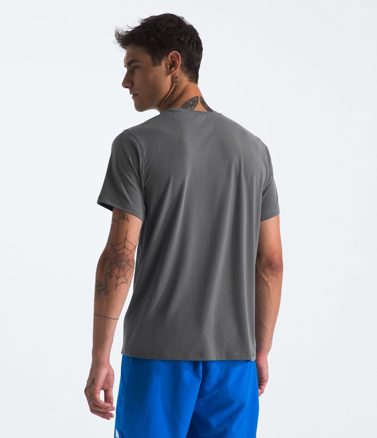 image:imageTHE NORTH FACE Mens Adventure Tee Lightweight amp Stretchy Shirt With Setin Sleeves amp Heat Transfer LogoSmoked Pearl