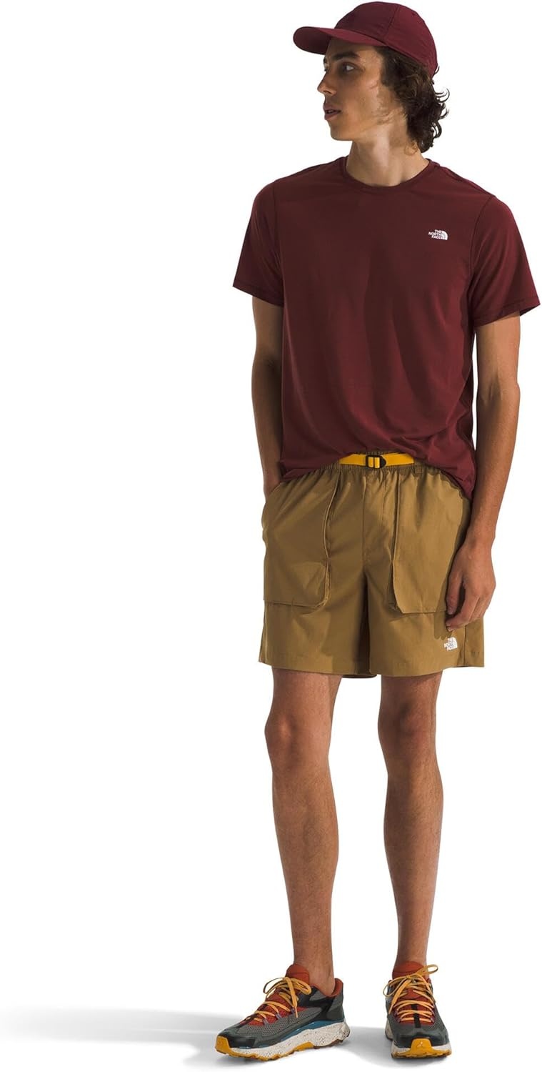 image:imageTHE NORTH FACE Mens Adventure Tee Lightweight amp Stretchy Shirt With Setin Sleeves amp Heat Transfer LogoSumac