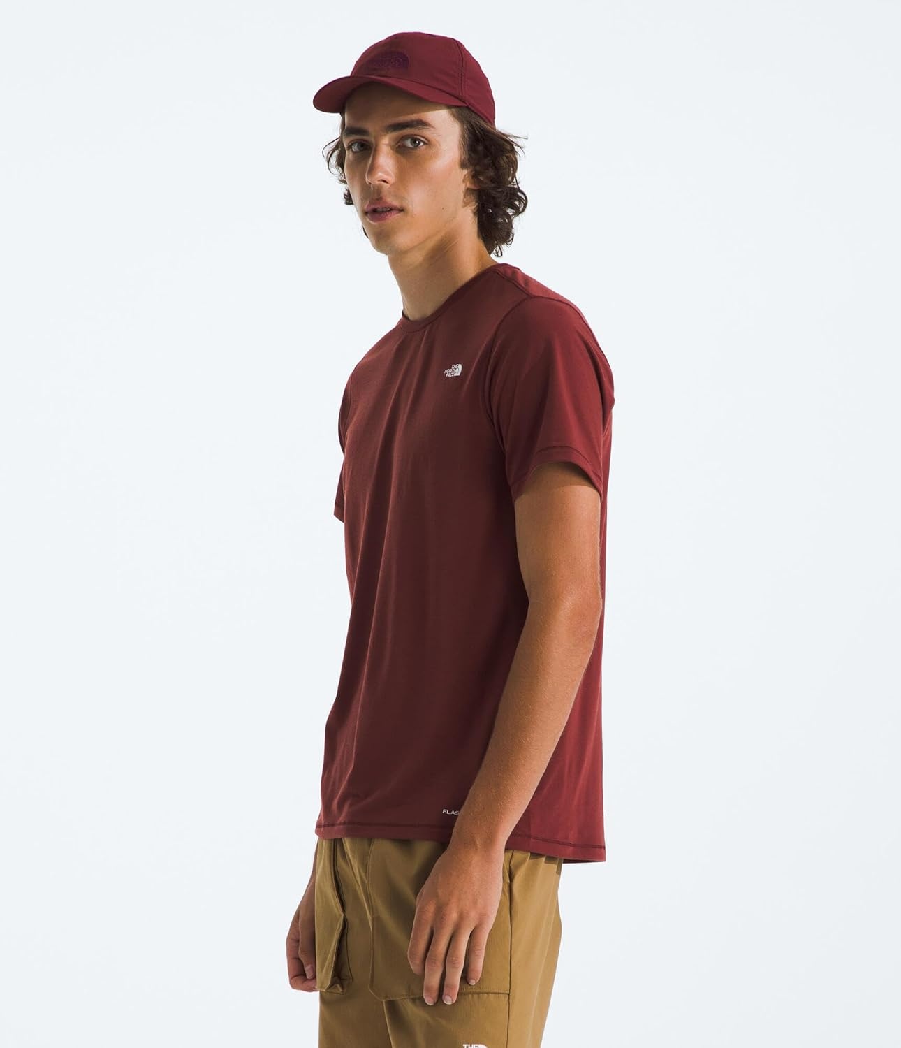 image:imageTHE NORTH FACE Mens Adventure Tee Lightweight amp Stretchy Shirt With Setin Sleeves amp Heat Transfer LogoSumac