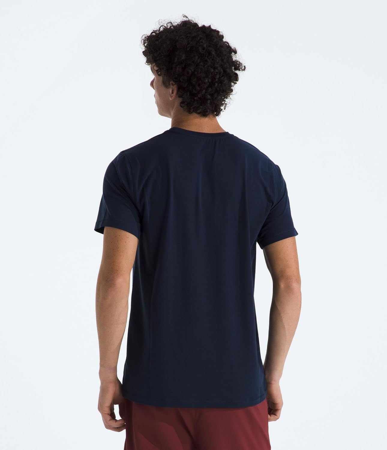 image:imageTHE NORTH FACE Mens Adventure Tee Lightweight amp Stretchy Shirt With Setin Sleeves amp Heat Transfer LogoSummit Navy