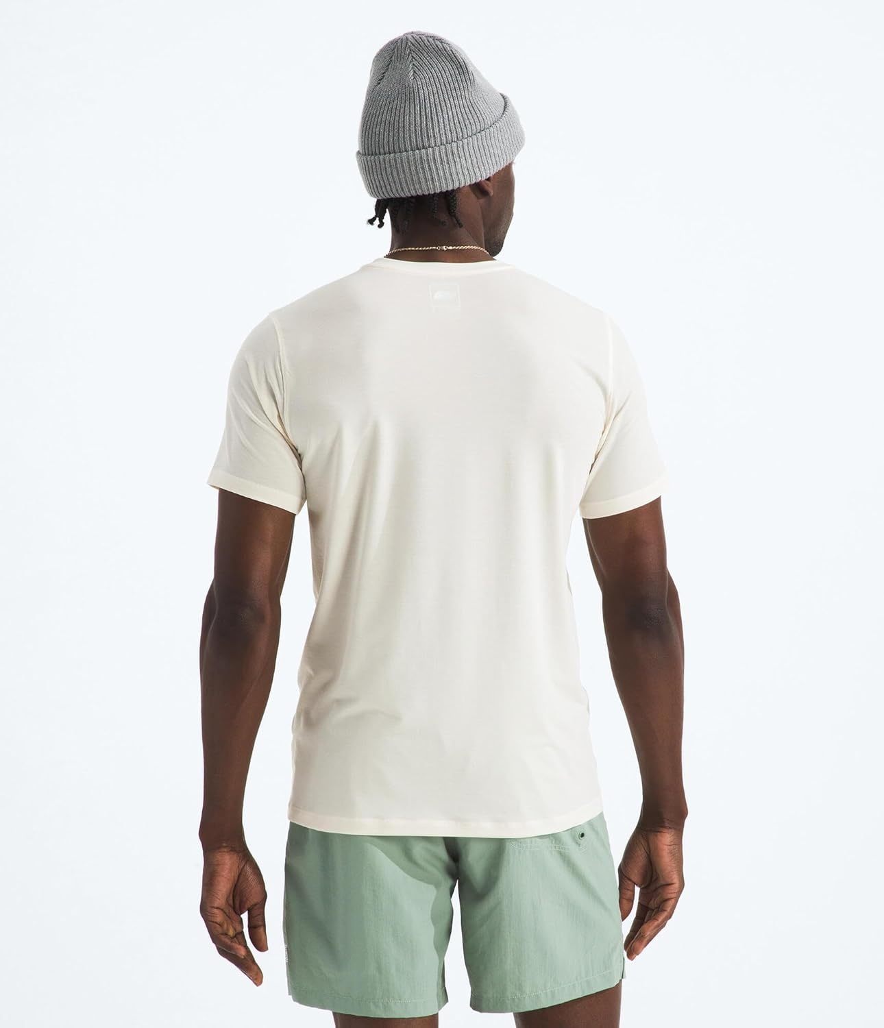 image:imageTHE NORTH FACE Mens Adventure Tee Lightweight amp Stretchy Shirt With Setin Sleeves amp Heat Transfer LogoWhite Dune