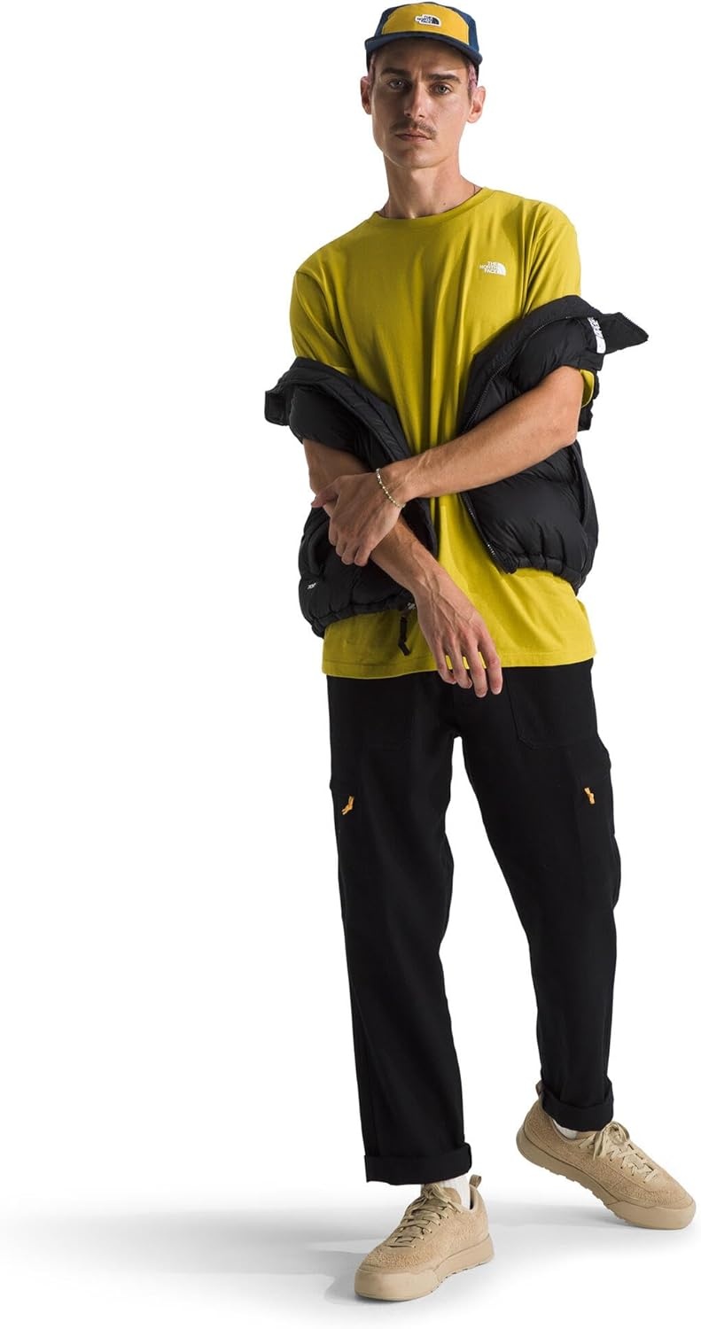 image:imageTHE NORTH FACE Mens Core Box NSE Short Sleeve Tee Branded Tshirt With a Ribbed CollarDijon Yellow