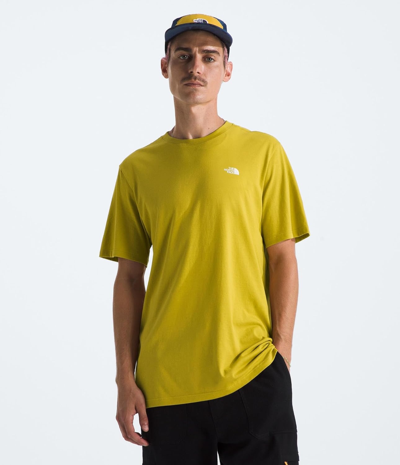 image:imageTHE NORTH FACE Mens Core Box NSE Short Sleeve Tee Branded Tshirt With a Ribbed CollarDijon Yellow