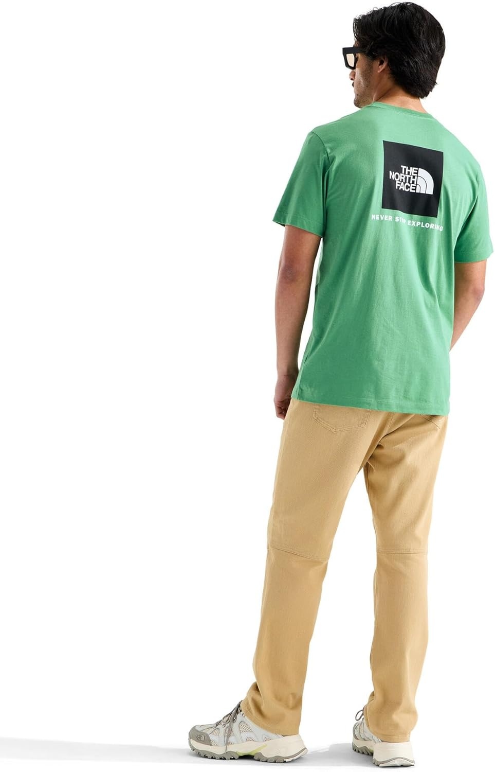 image:imageTHE NORTH FACE Mens Core Box NSE Short Sleeve Tee Branded Tshirt With a Ribbed CollarDimmed Algae
