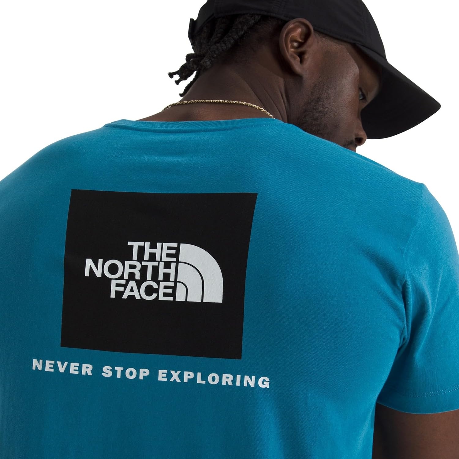 image:imageTHE NORTH FACE Mens Core Box NSE Short Sleeve Tee Branded Tshirt With a Ribbed CollarDusk Blue