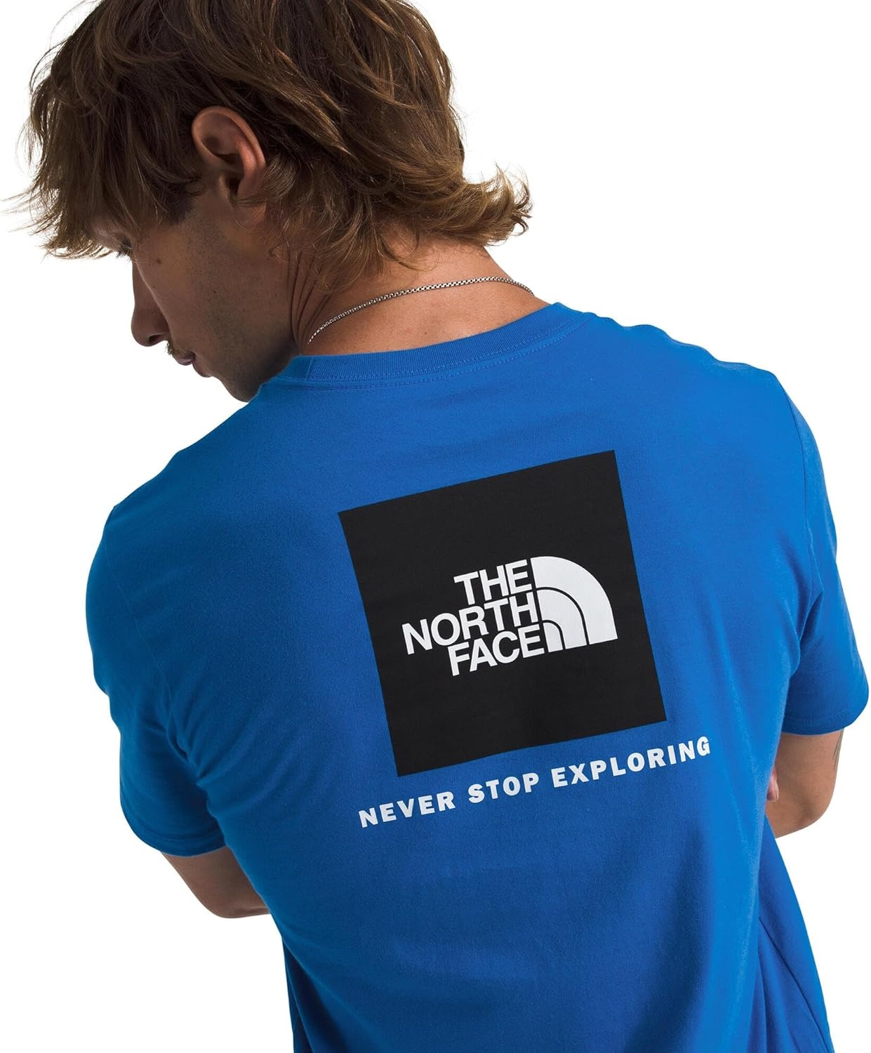 image:imageTHE NORTH FACE Mens Core Box NSE Short Sleeve Tee Branded Tshirt With a Ribbed CollarHero Blue