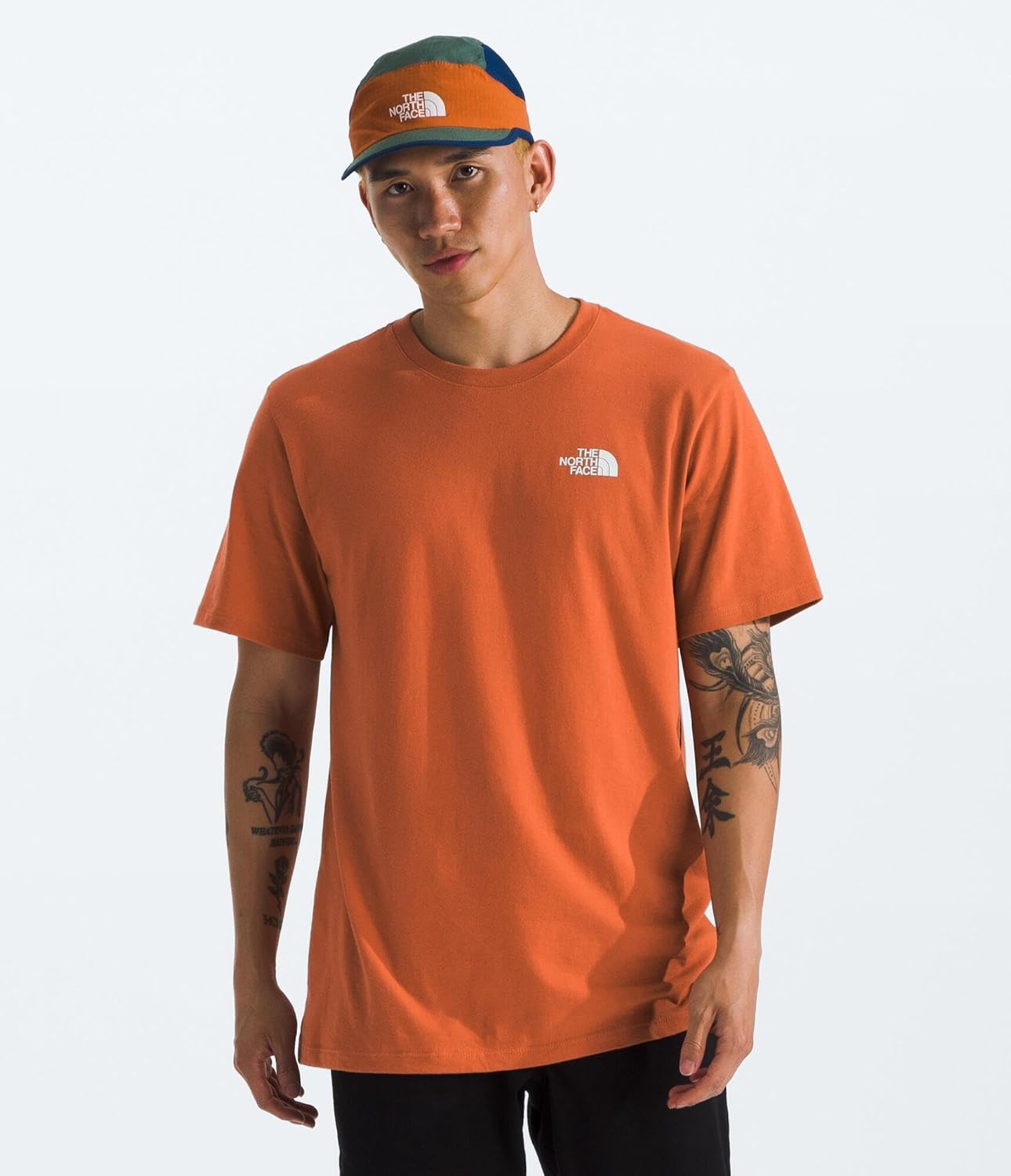 image:imageTHE NORTH FACE Mens Core Box NSE Short Sleeve Tee Branded Tshirt With a Ribbed CollarIron Bronze
