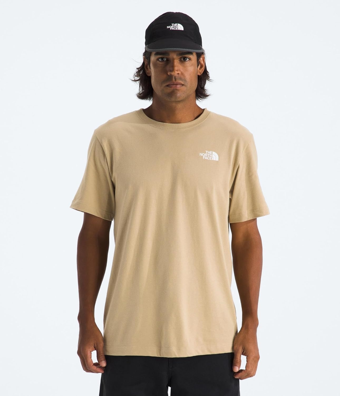 image:imageTHE NORTH FACE Mens Core Box NSE Short Sleeve Tee Branded Tshirt With a Ribbed CollarKhaki Stone
