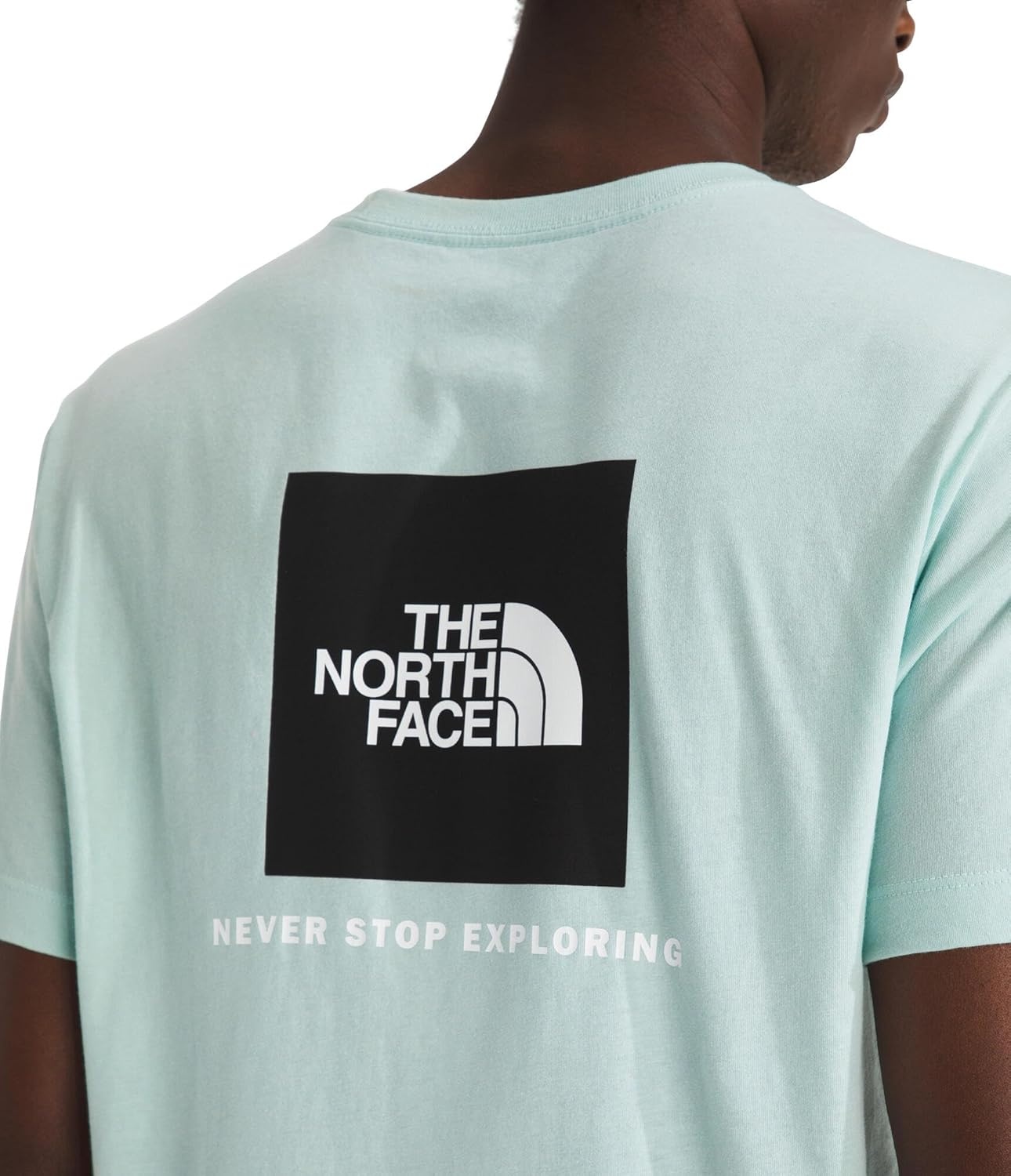 image:imageTHE NORTH FACE Mens Core Box NSE Short Sleeve Tee Branded Tshirt With a Ribbed CollarOpal Frost