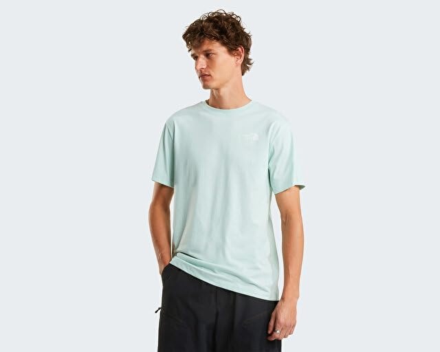 image:imageTHE NORTH FACE Mens Core Box NSE Short Sleeve Tee Branded Tshirt With a Ribbed CollarOpal Frost