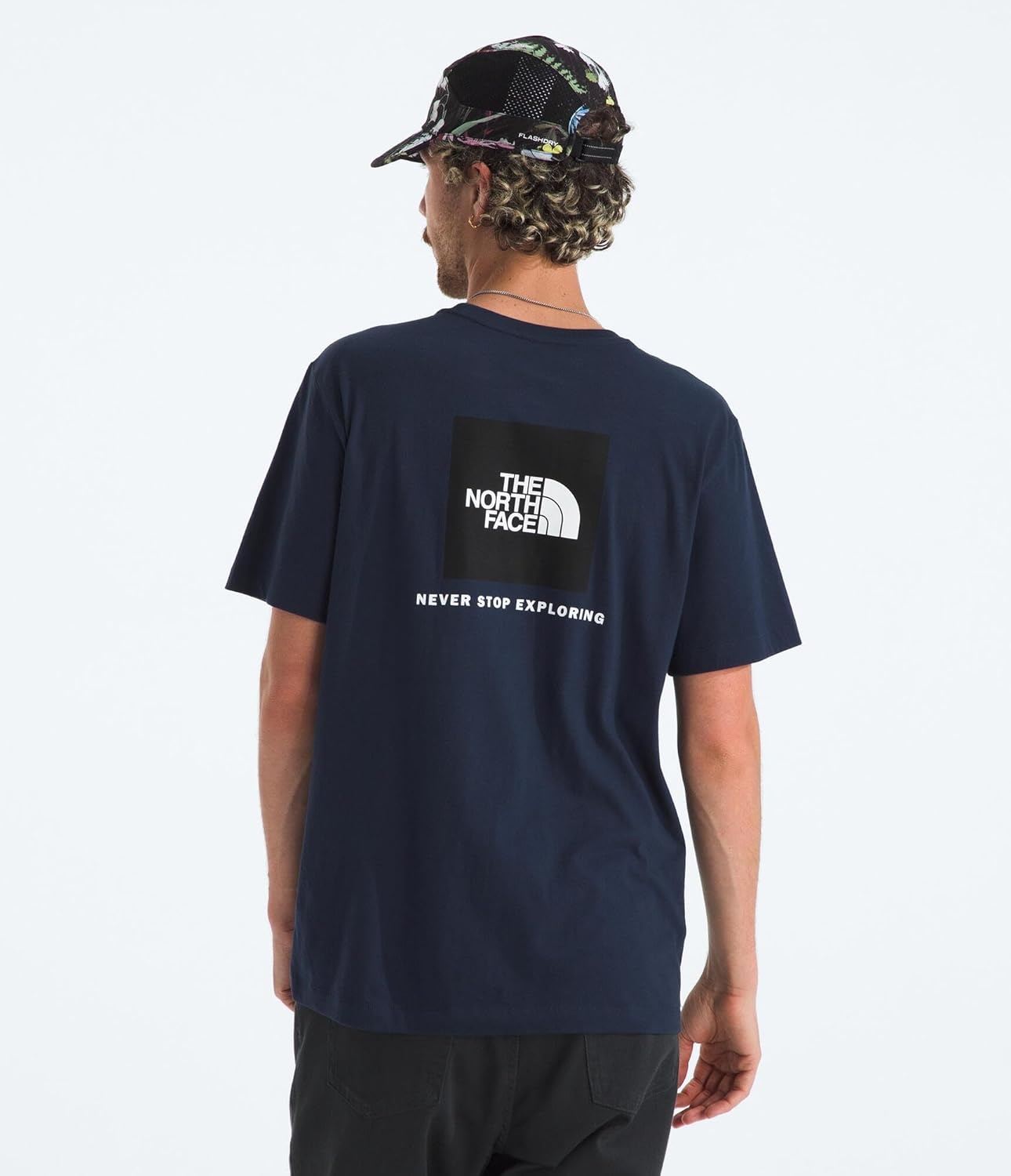 image:imageTHE NORTH FACE Mens Core Box NSE Short Sleeve Tee Branded Tshirt With a Ribbed CollarSummit Navy