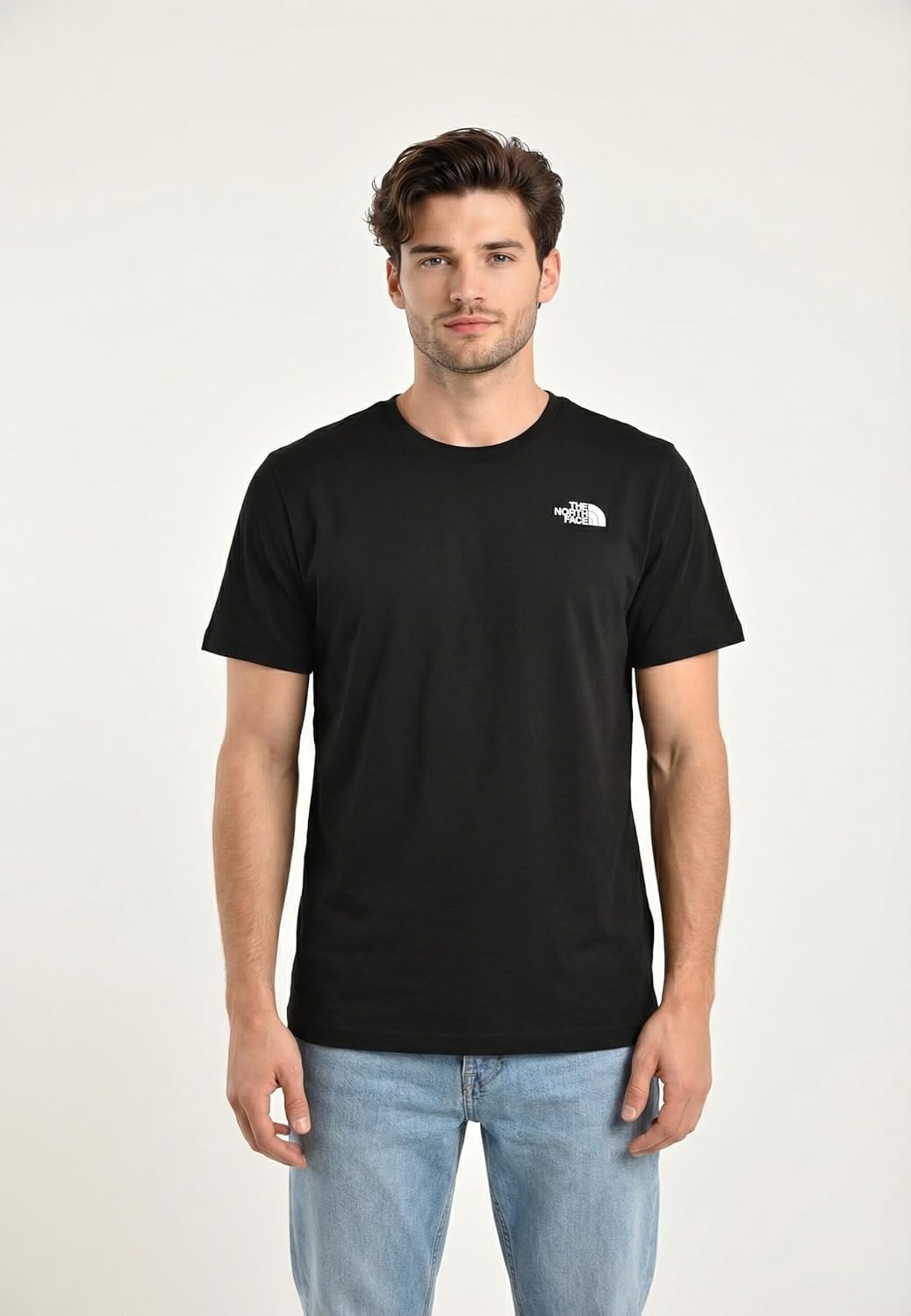 image:imageTHE NORTH FACE Mens Core Box NSE Short Sleeve Tee Branded Tshirt With a Ribbed CollarTnf BlackTnf White