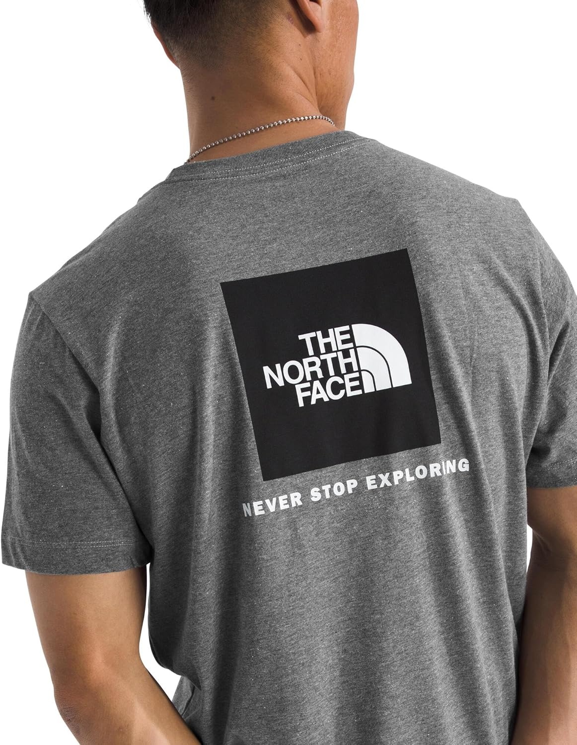 image:imageTHE NORTH FACE Mens Core Box NSE Short Sleeve Tee Branded Tshirt With a Ribbed CollarTnf Mid Grey Heather
