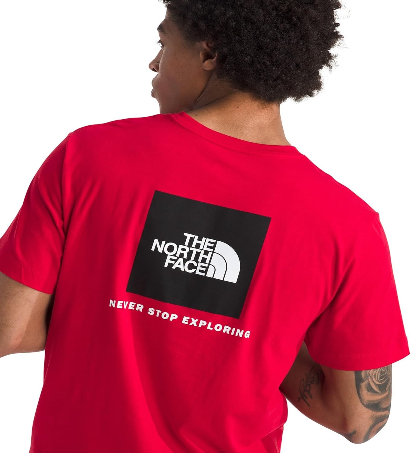 image:imageTHE NORTH FACE Mens Core Box NSE Short Sleeve Tee Branded Tshirt With a Ribbed CollarTnf Red
