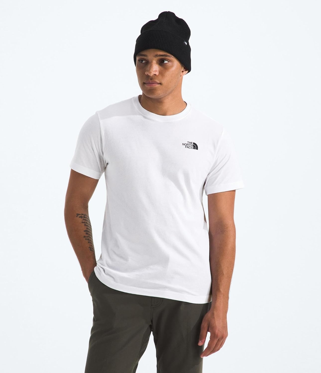 image:imageTHE NORTH FACE Mens Core Box NSE Short Sleeve Tee Branded Tshirt With a Ribbed CollarTnf White