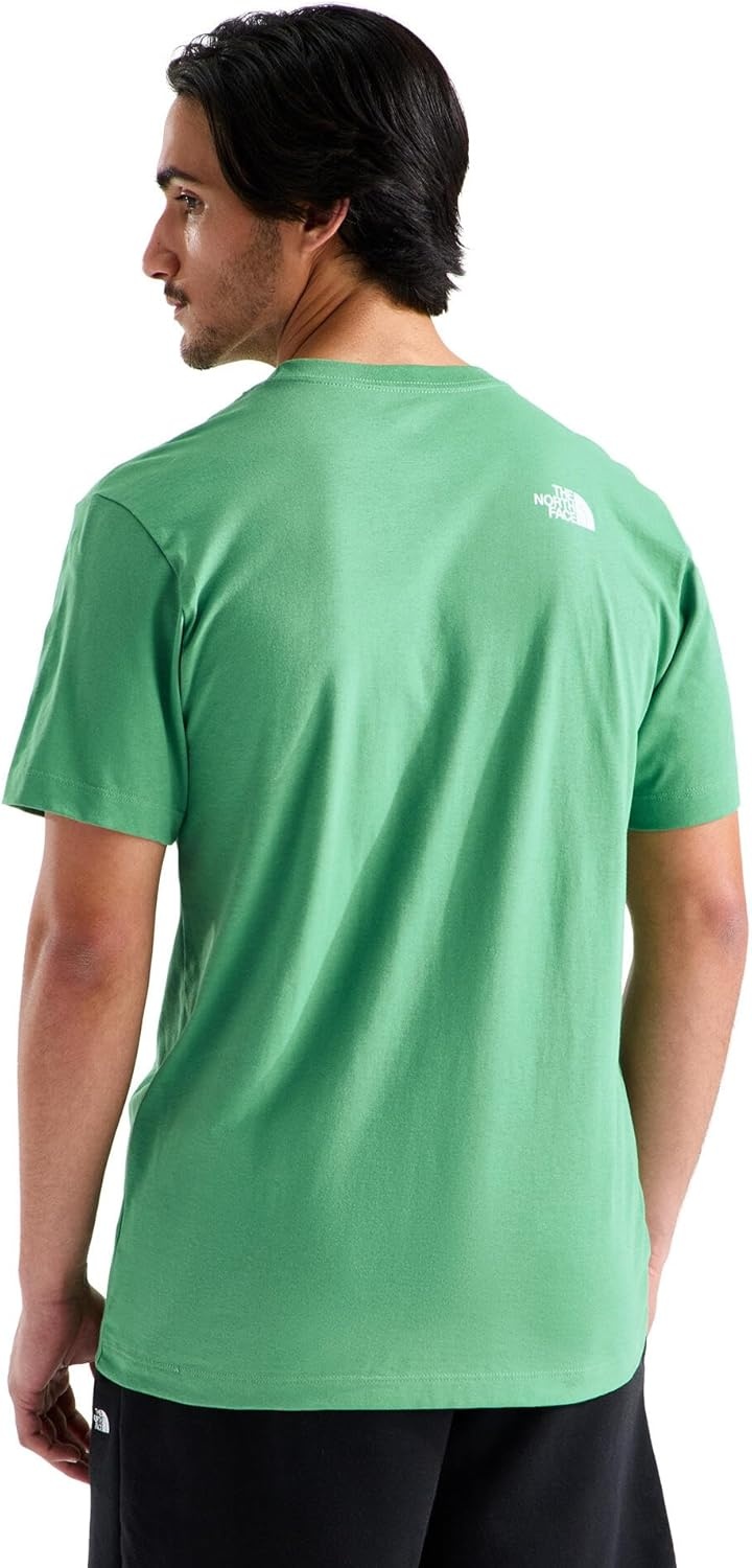 image:imageTHE NORTH FACE Mens Core Half Dome Shortsleeve Tee Regular Fit Cotton Shirt With Graphic Design amp Ribbed CollarDimmed Algae