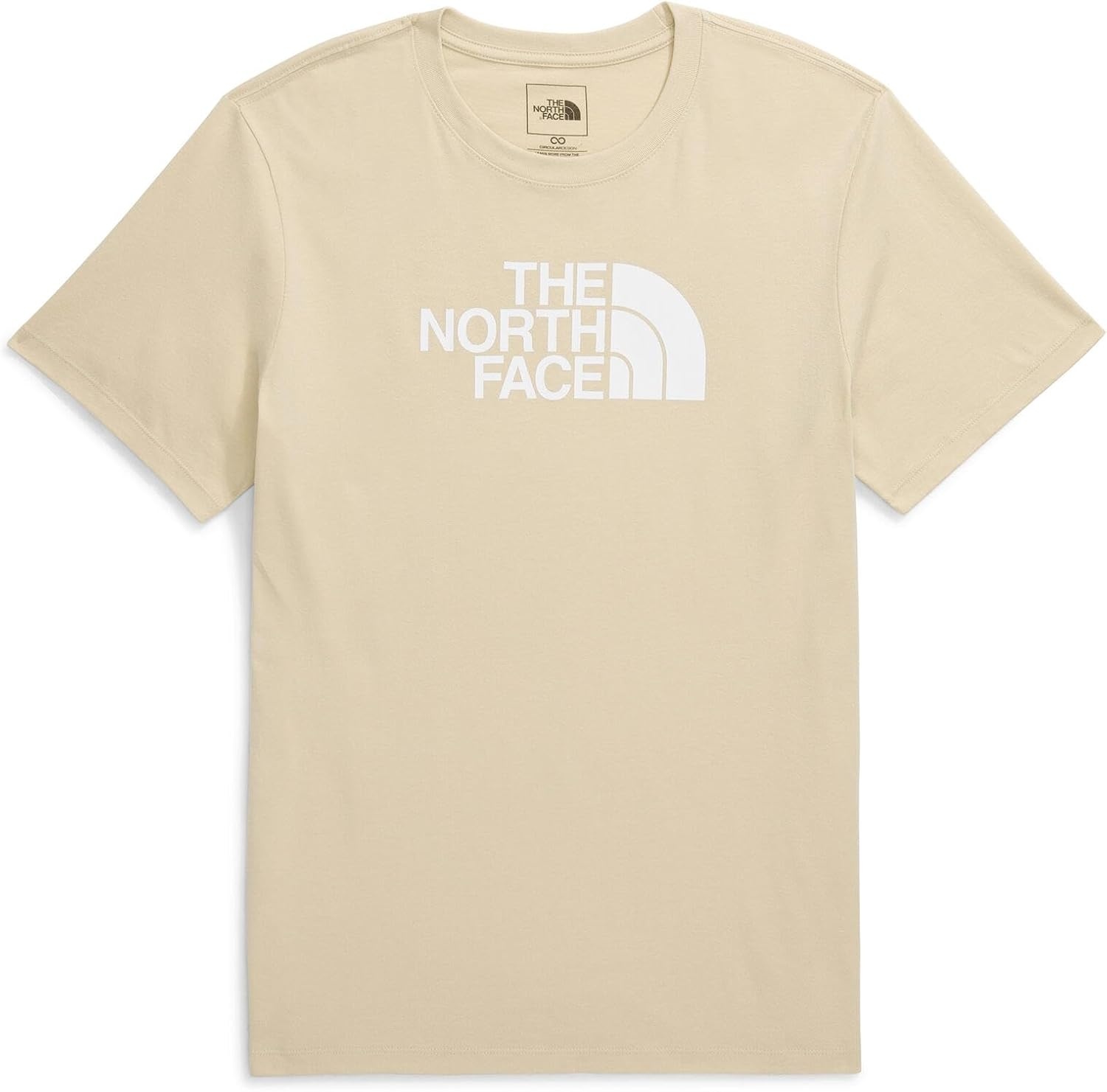 image:imageTHE NORTH FACE Mens Core Half Dome Shortsleeve Tee Regular Fit Cotton Shirt With Graphic Design amp Ribbed CollarGravelTnf White