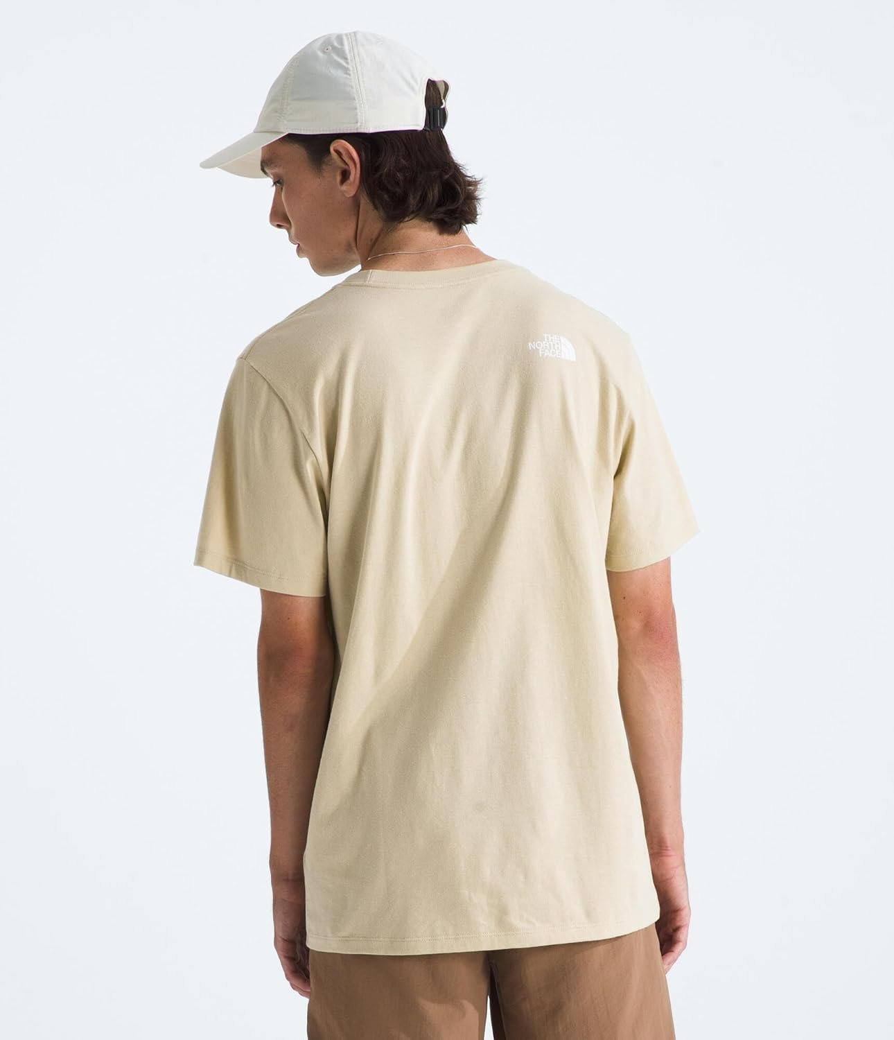 image:imageTHE NORTH FACE Mens Core Half Dome Shortsleeve Tee Regular Fit Cotton Shirt With Graphic Design amp Ribbed CollarGravelTnf White