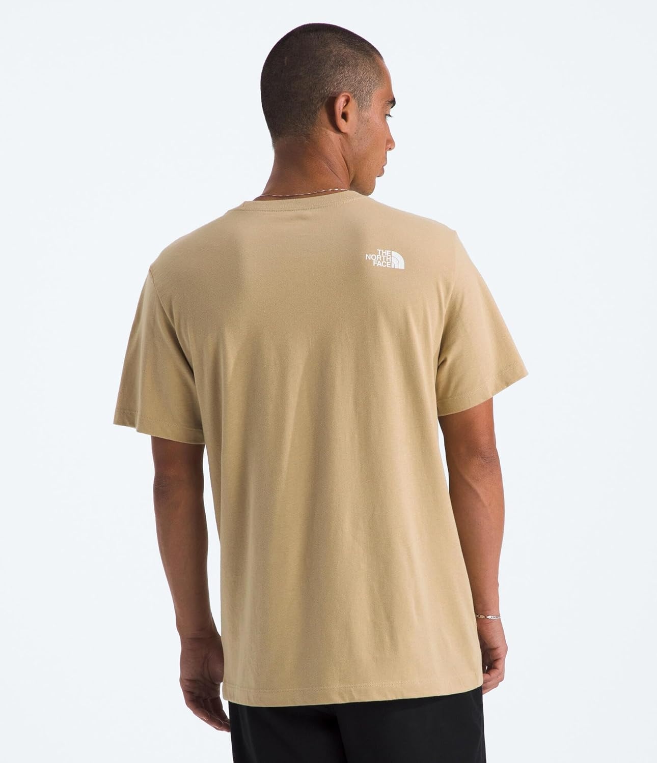 image:imageTHE NORTH FACE Mens Core Half Dome Shortsleeve Tee Regular Fit Cotton Shirt With Graphic Design amp Ribbed CollarKhaki Stone