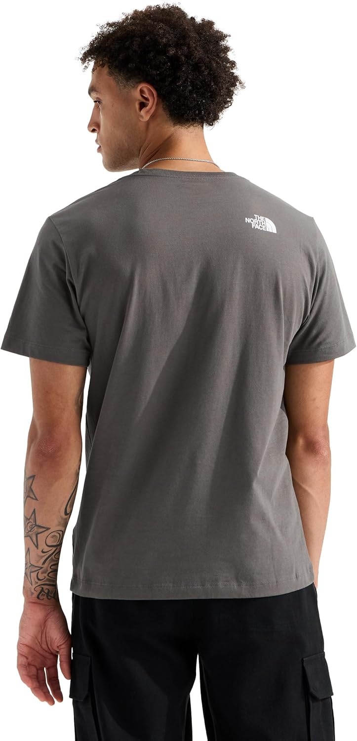 image:imageTHE NORTH FACE Mens Core Half Dome Shortsleeve Tee Regular Fit Cotton Shirt With Graphic Design amp Ribbed CollarNew Taupe Green