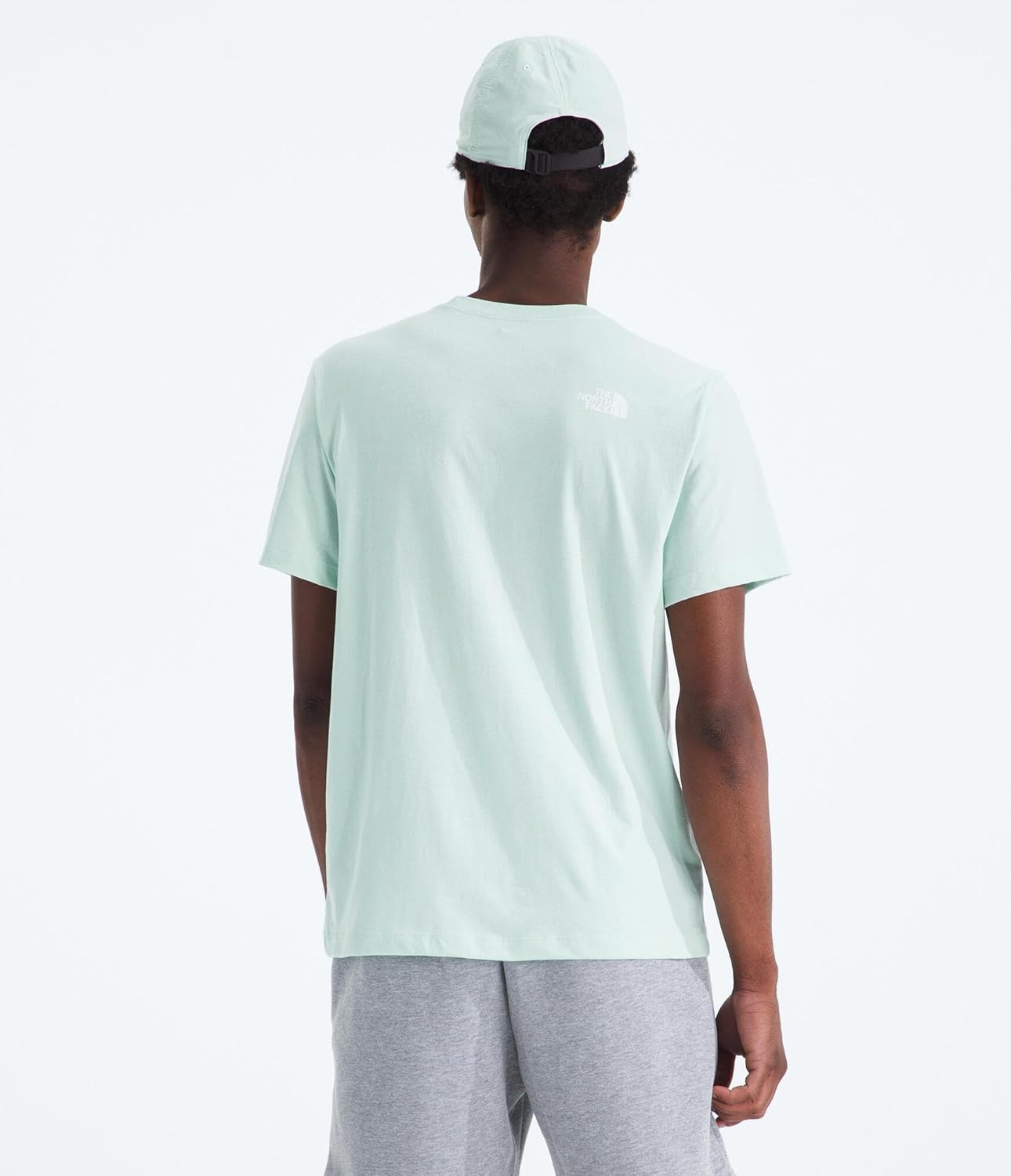 image:imageTHE NORTH FACE Mens Core Half Dome Shortsleeve Tee Regular Fit Cotton Shirt With Graphic Design amp Ribbed CollarOpal Frost