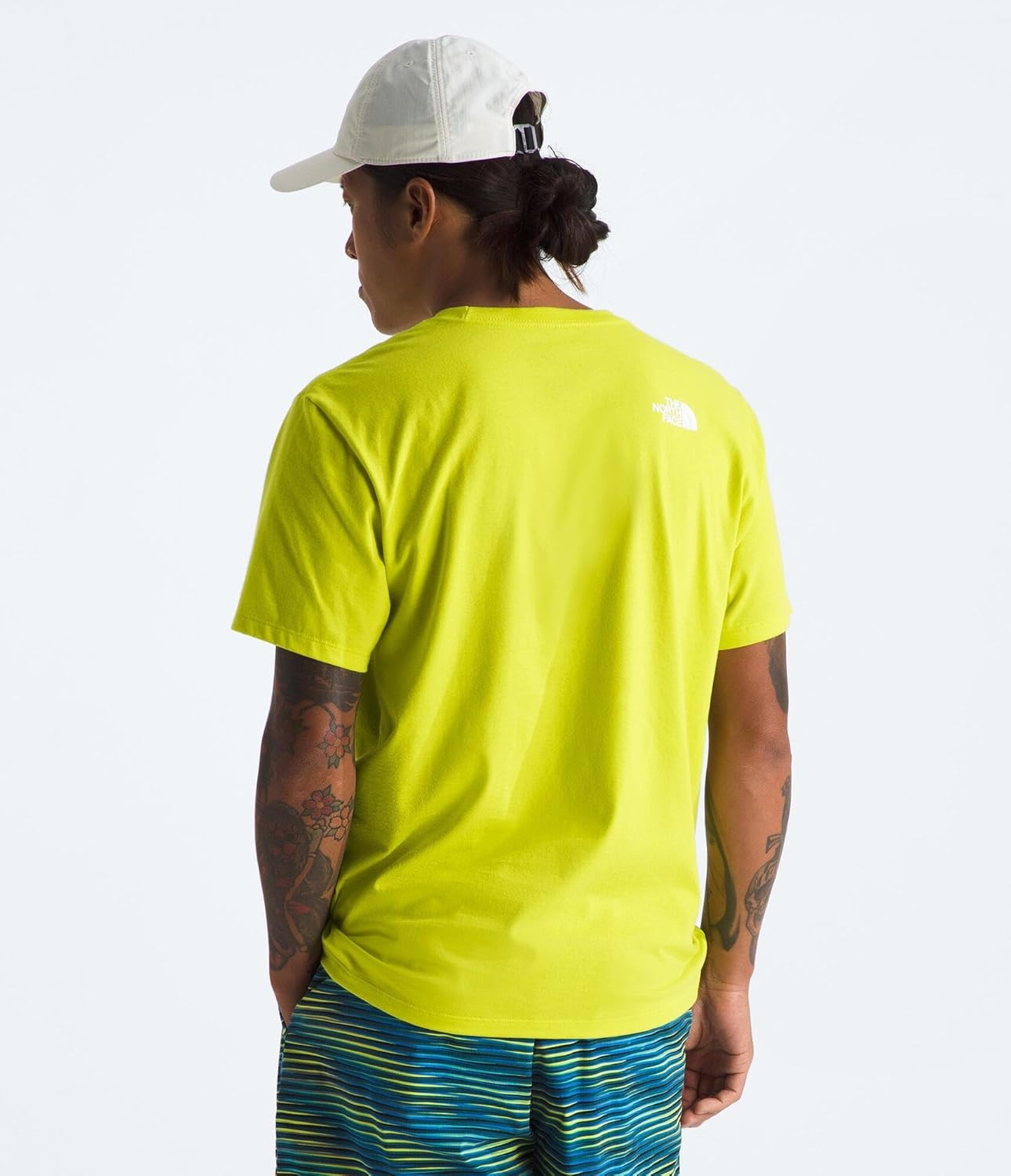 image:imageTHE NORTH FACE Mens Core Half Dome Shortsleeve Tee Regular Fit Cotton Shirt With Graphic Design amp Ribbed CollarSulphur Spring GreenTnf White