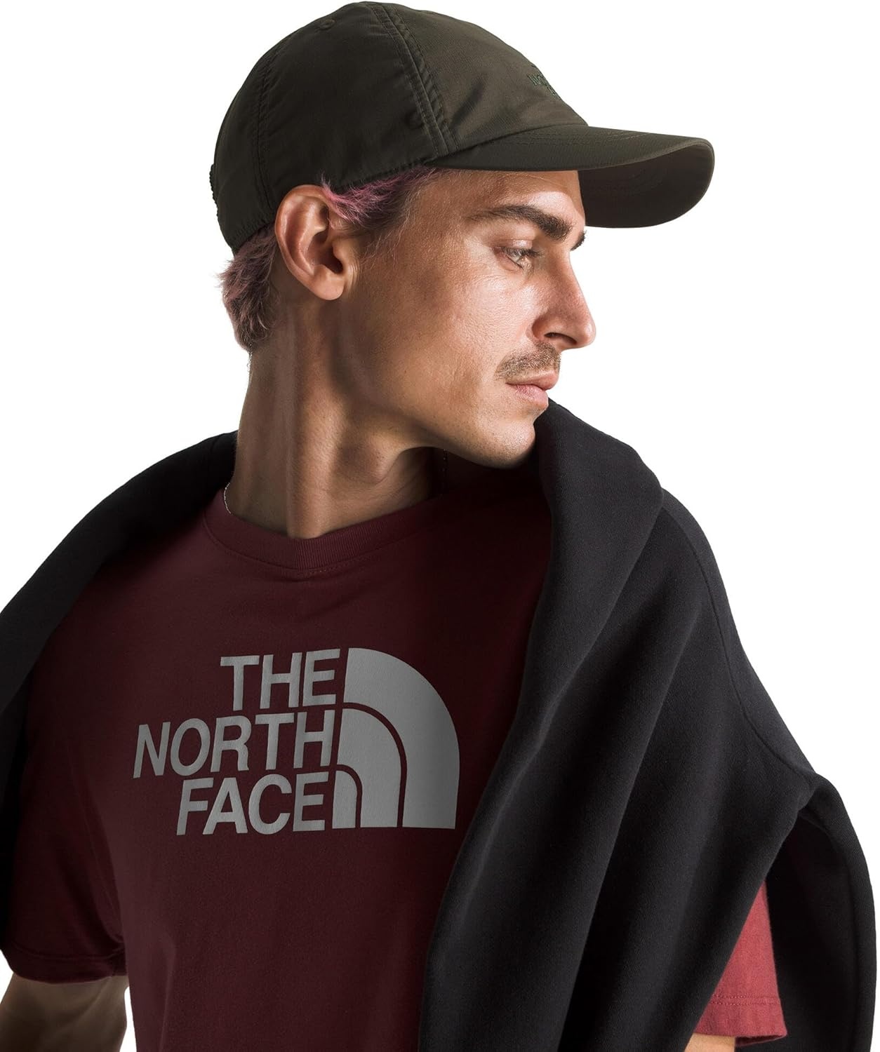image:imageTHE NORTH FACE Mens Core Half Dome Shortsleeve Tee Regular Fit Cotton Shirt With Graphic Design amp Ribbed CollarSumacTnf White