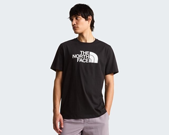 image:imageTHE NORTH FACE Mens Core Half Dome Shortsleeve Tee Regular Fit Cotton Shirt With Graphic Design amp Ribbed CollarTnf BlackTnf White
