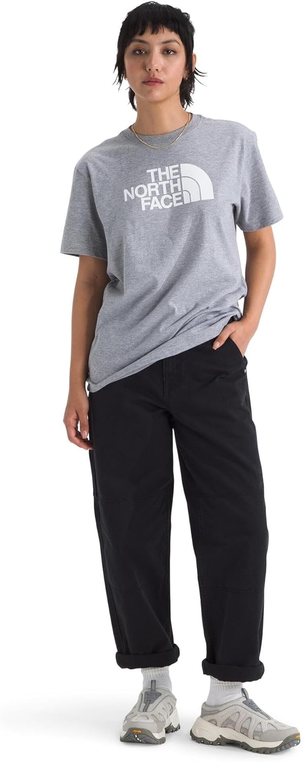 image:imageTHE NORTH FACE Mens Core Half Dome Shortsleeve Tee Regular Fit Cotton Shirt With Graphic Design amp Ribbed CollarTnf Mid Grey HeatherTnf White