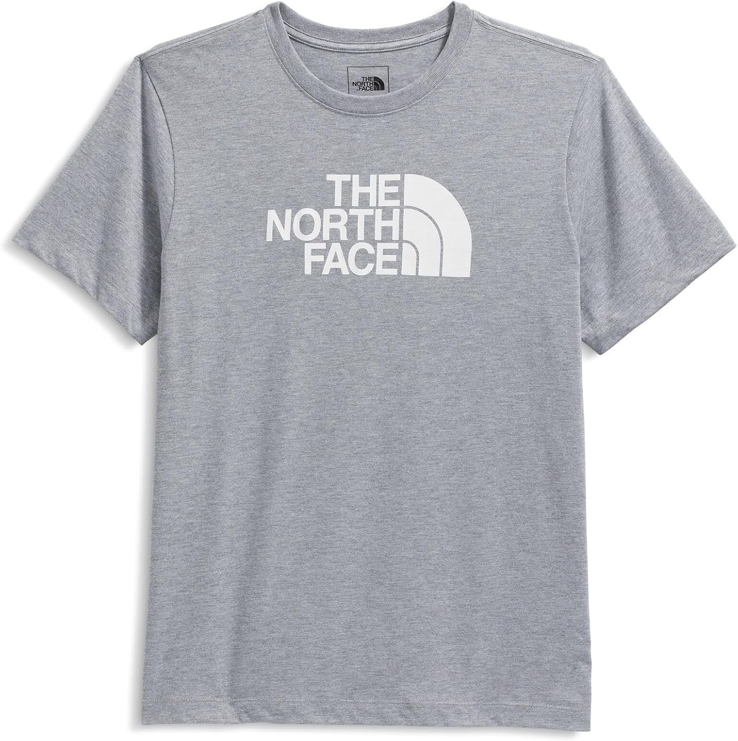 image:imageTHE NORTH FACE Mens Core Half Dome Shortsleeve Tee Regular Fit Cotton Shirt With Graphic Design amp Ribbed CollarTnf Pale Grey HeatherTnf White