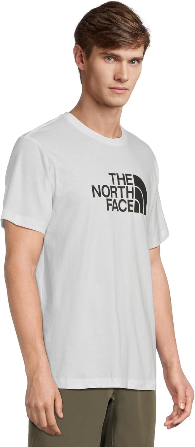 image:imageTHE NORTH FACE Mens Core Half Dome Shortsleeve Tee Regular Fit Cotton Shirt With Graphic Design amp Ribbed CollarTnf WhiteTnf Black