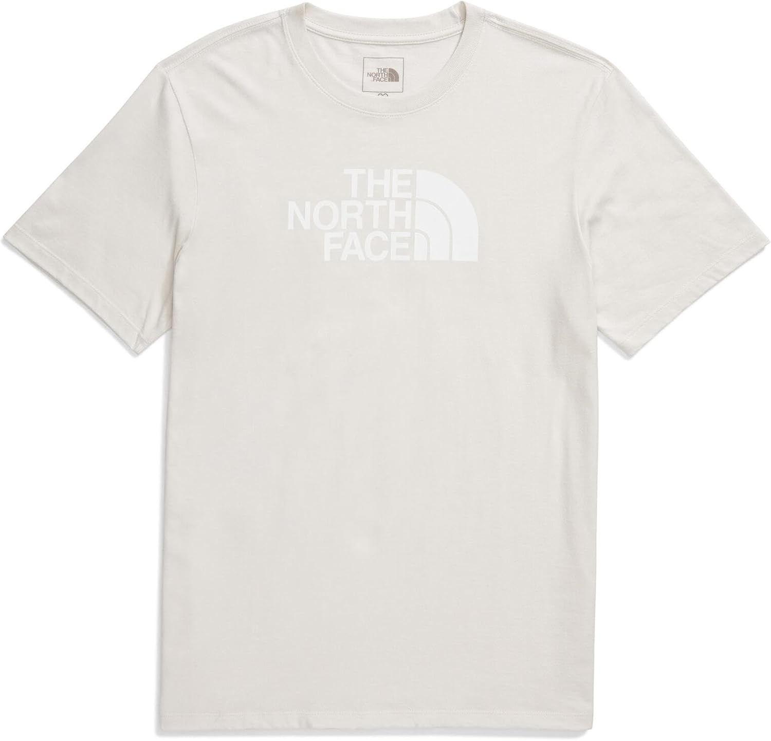 image:imageTHE NORTH FACE Mens Core Half Dome Shortsleeve Tee Regular Fit Cotton Shirt With Graphic Design amp Ribbed CollarWhite DuneTnf White