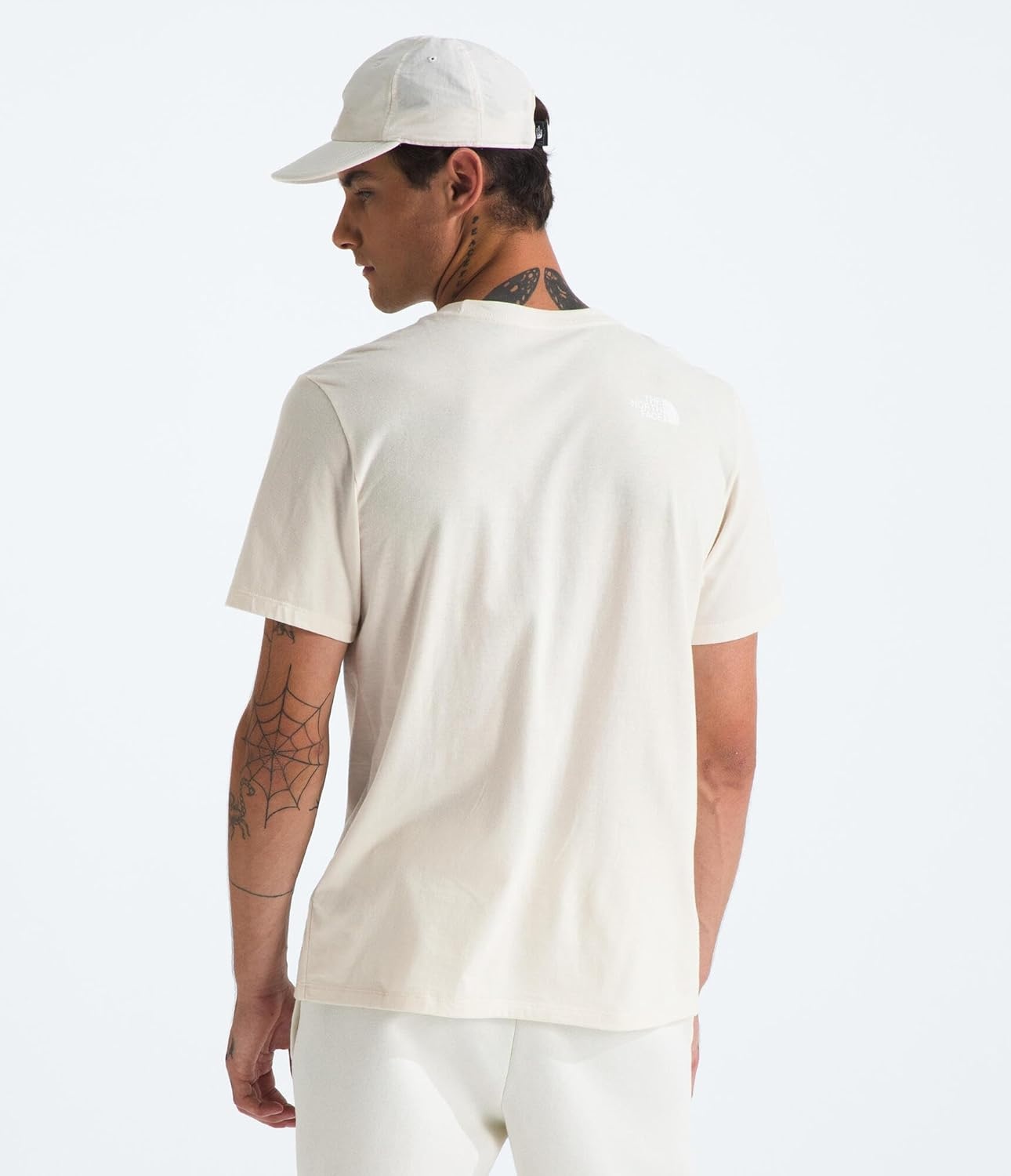 image:imageTHE NORTH FACE Mens Core Half Dome Shortsleeve Tee Regular Fit Cotton Shirt With Graphic Design amp Ribbed CollarWhite DuneTnf White