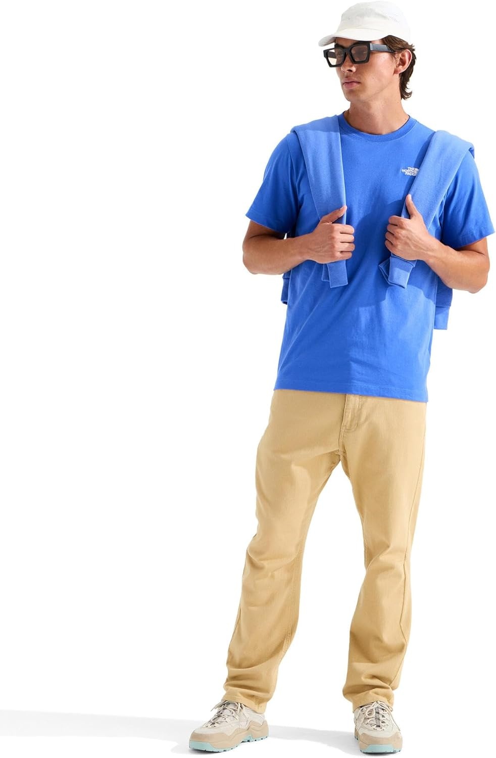 image:imageTHE NORTH FACE Mens Evolution Simple Dome Shortsleeve Tee Standard amp Big Size Cotton Shirt With the Classic LogoActive Blue