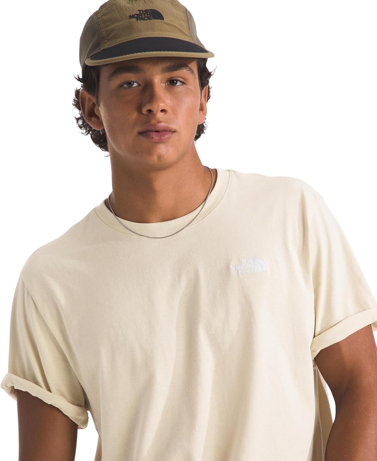 image:imageTHE NORTH FACE Mens Evolution Simple Dome Shortsleeve Tee Standard amp Big Size Cotton Shirt With the Classic LogoDesert Stone