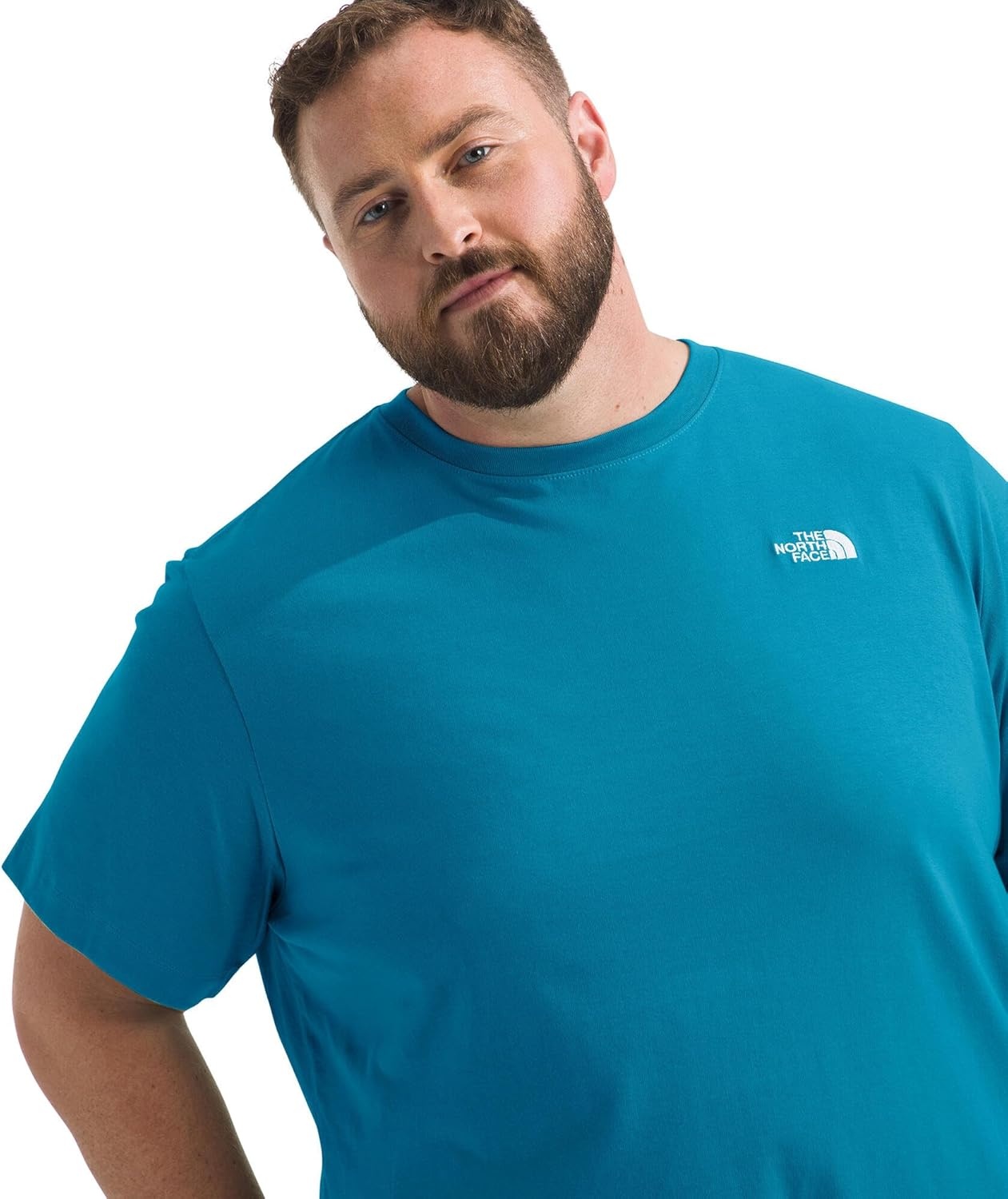 image:imageTHE NORTH FACE Mens Evolution Simple Dome Shortsleeve Tee Standard amp Big Size Cotton Shirt With the Classic LogoDusk Blue