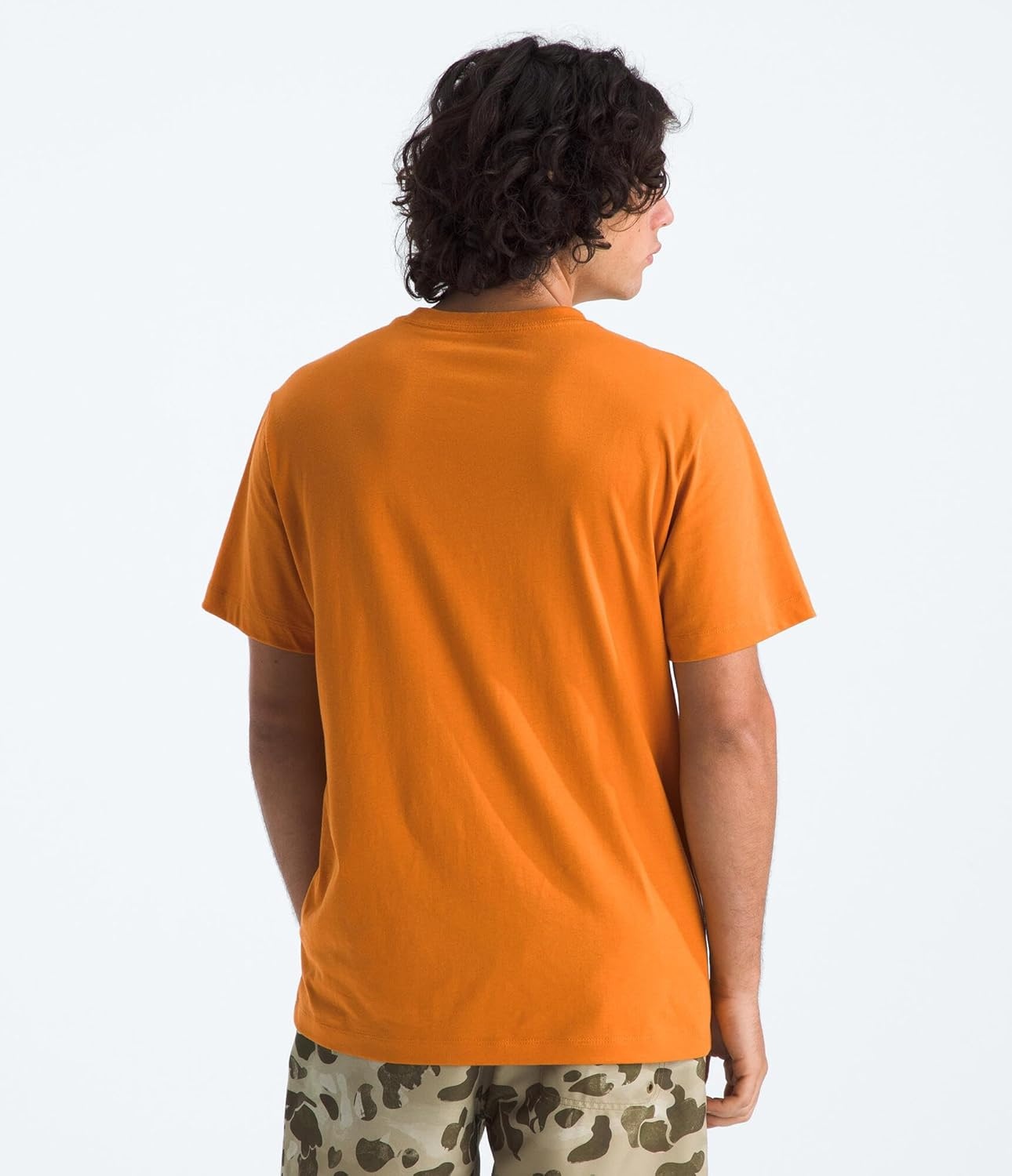 image:imageTHE NORTH FACE Mens Evolution Simple Dome Shortsleeve Tee Standard amp Big Size Cotton Shirt With the Classic LogoDust Orange