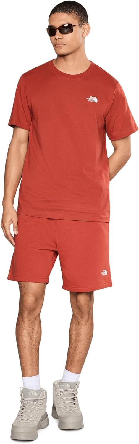 image:imageTHE NORTH FACE Mens Evolution Simple Dome Shortsleeve Tee Standard amp Big Size Cotton Shirt With the Classic LogoIron Clay