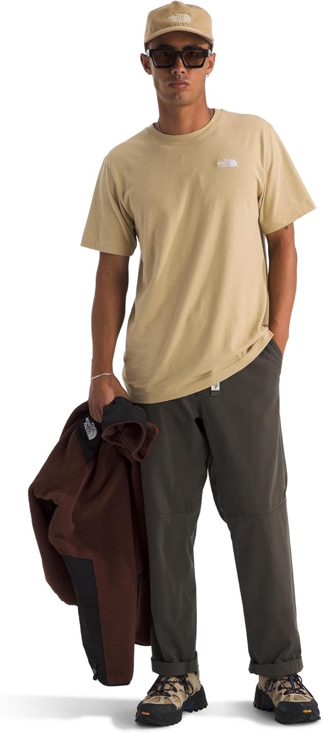 image:imageTHE NORTH FACE Mens Evolution Simple Dome Shortsleeve Tee Standard amp Big Size Cotton Shirt With the Classic LogoKhaki Stone