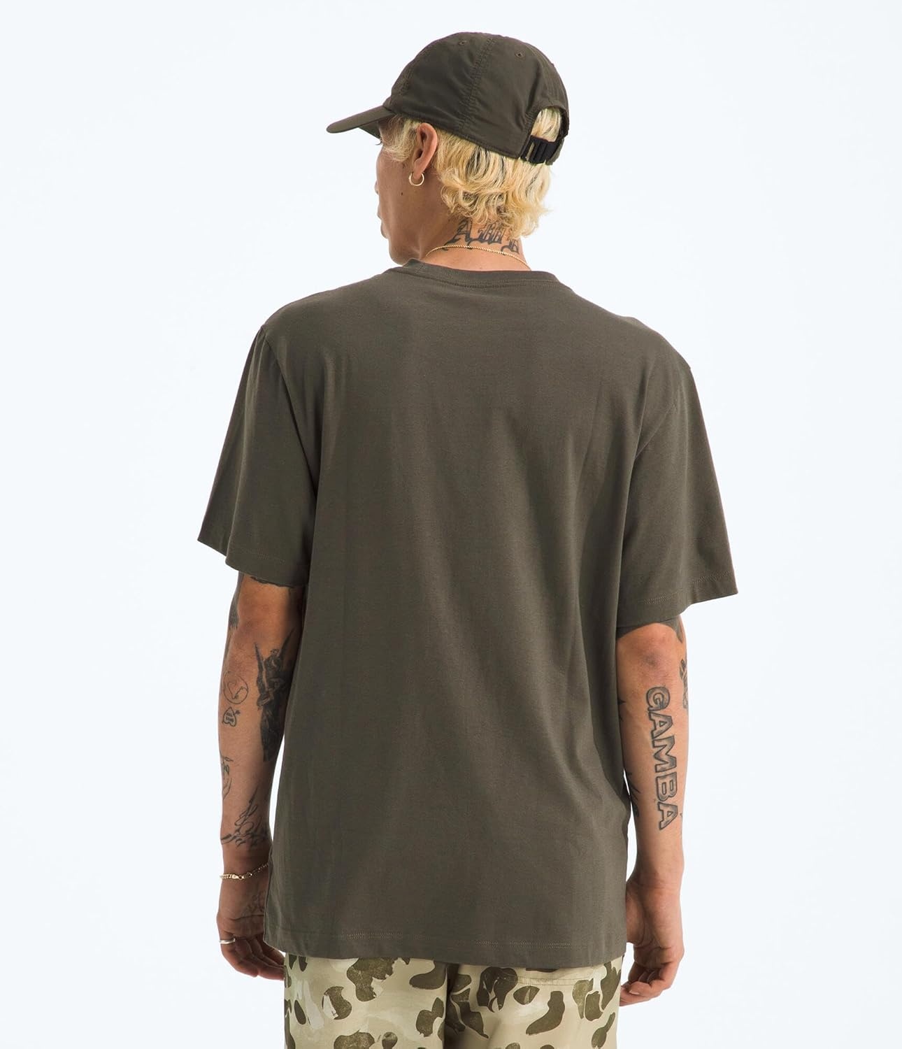 image:imageTHE NORTH FACE Mens Evolution Simple Dome Shortsleeve Tee Standard amp Big Size Cotton Shirt With the Classic LogoNew Taupe Green