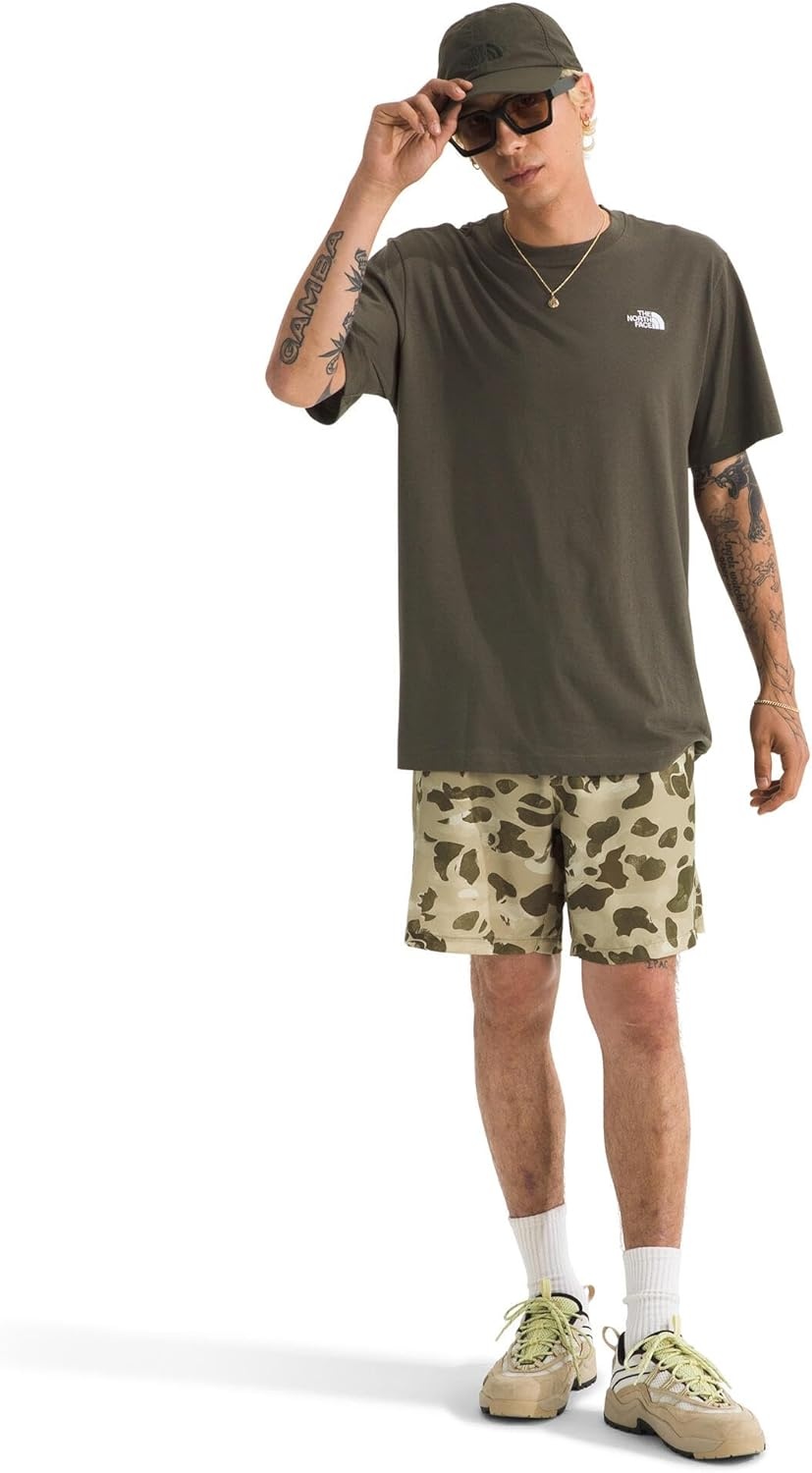 image:imageTHE NORTH FACE Mens Evolution Simple Dome Shortsleeve Tee Standard amp Big Size Cotton Shirt With the Classic LogoNew Taupe Green
