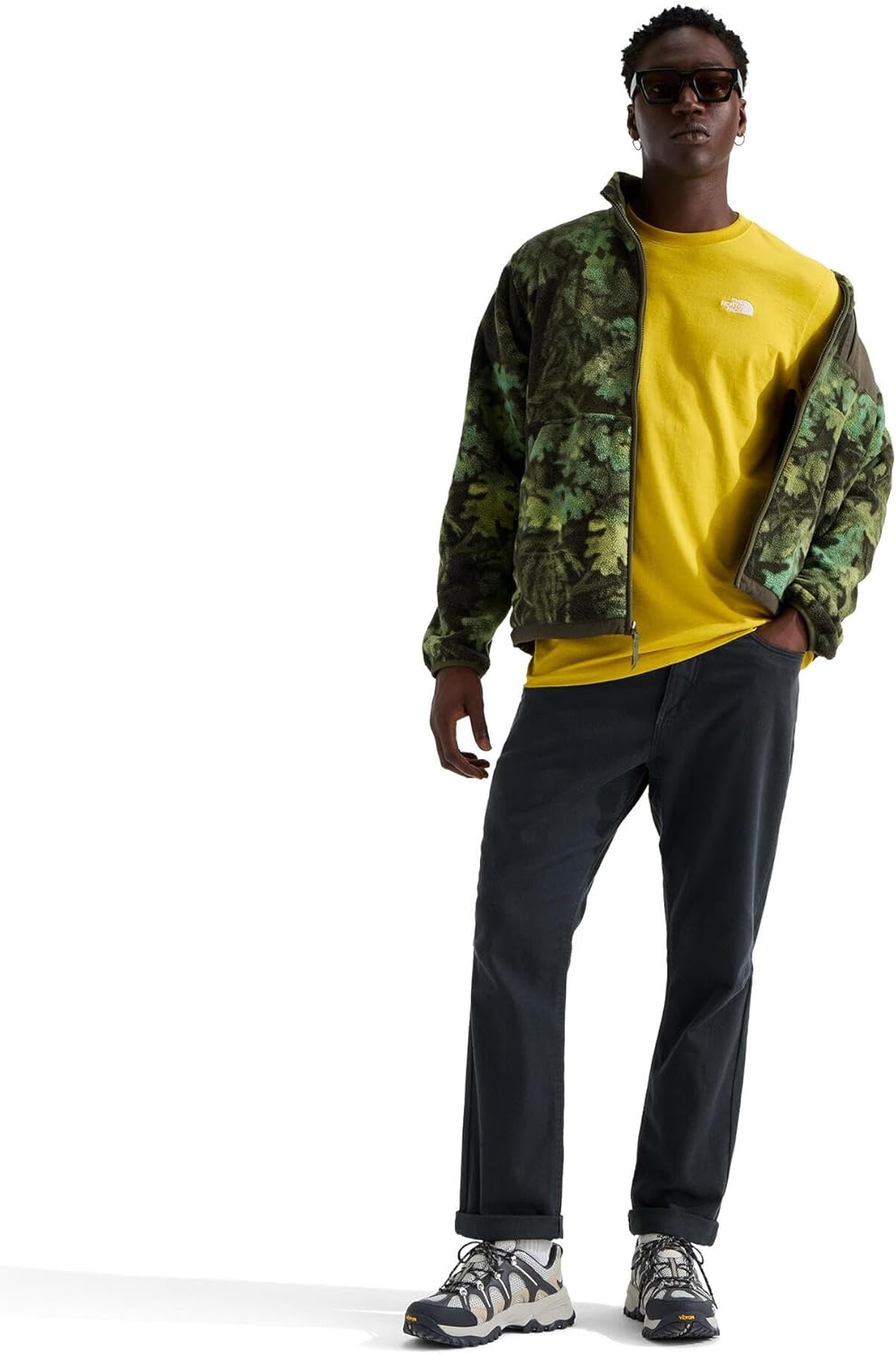 image:imageTHE NORTH FACE Mens Evolution Simple Dome Shortsleeve Tee Standard amp Big Size Cotton Shirt With the Classic LogoPigment Yellow
